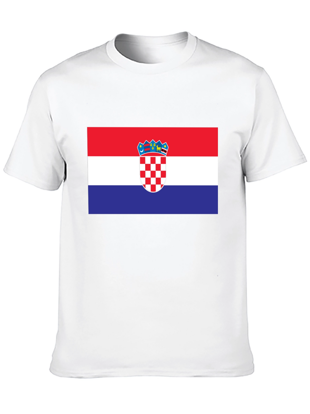 Croatia Flag Graphic T-Shirt - Black