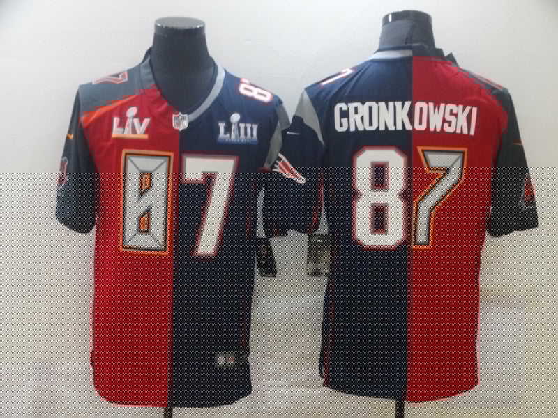 Men's Tampa Bay Buccaneers Rob Gronkowski #87 Red/Blue Game Jerseys
