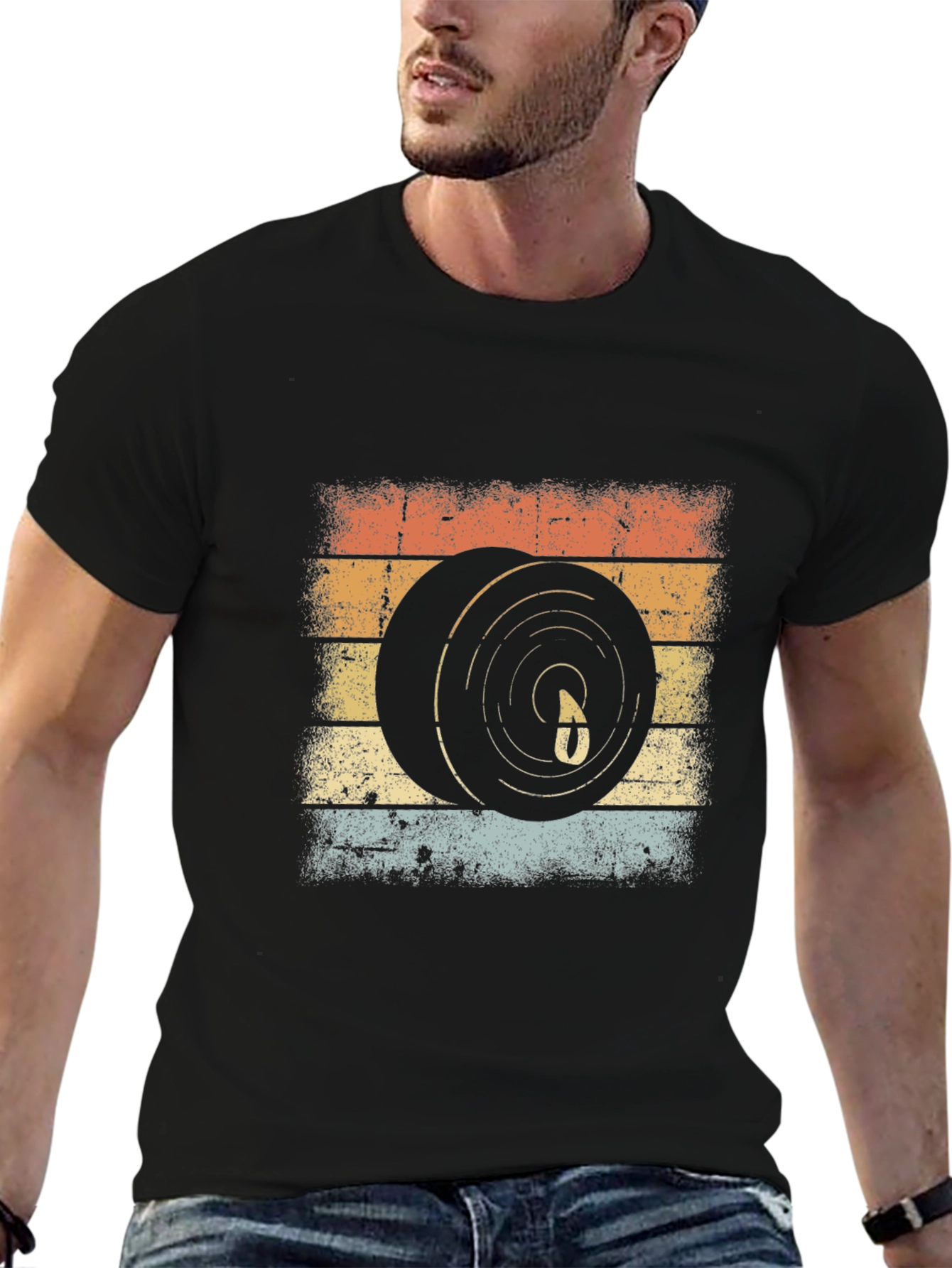 Vintage Retro Vinyl Record Graphic Tee