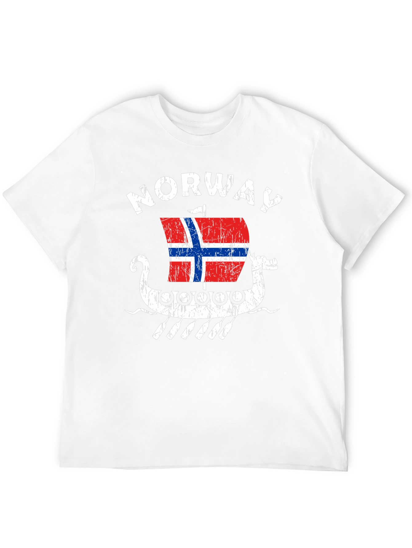 Norway Viking Ship T-Shirt - Mens Black Tee