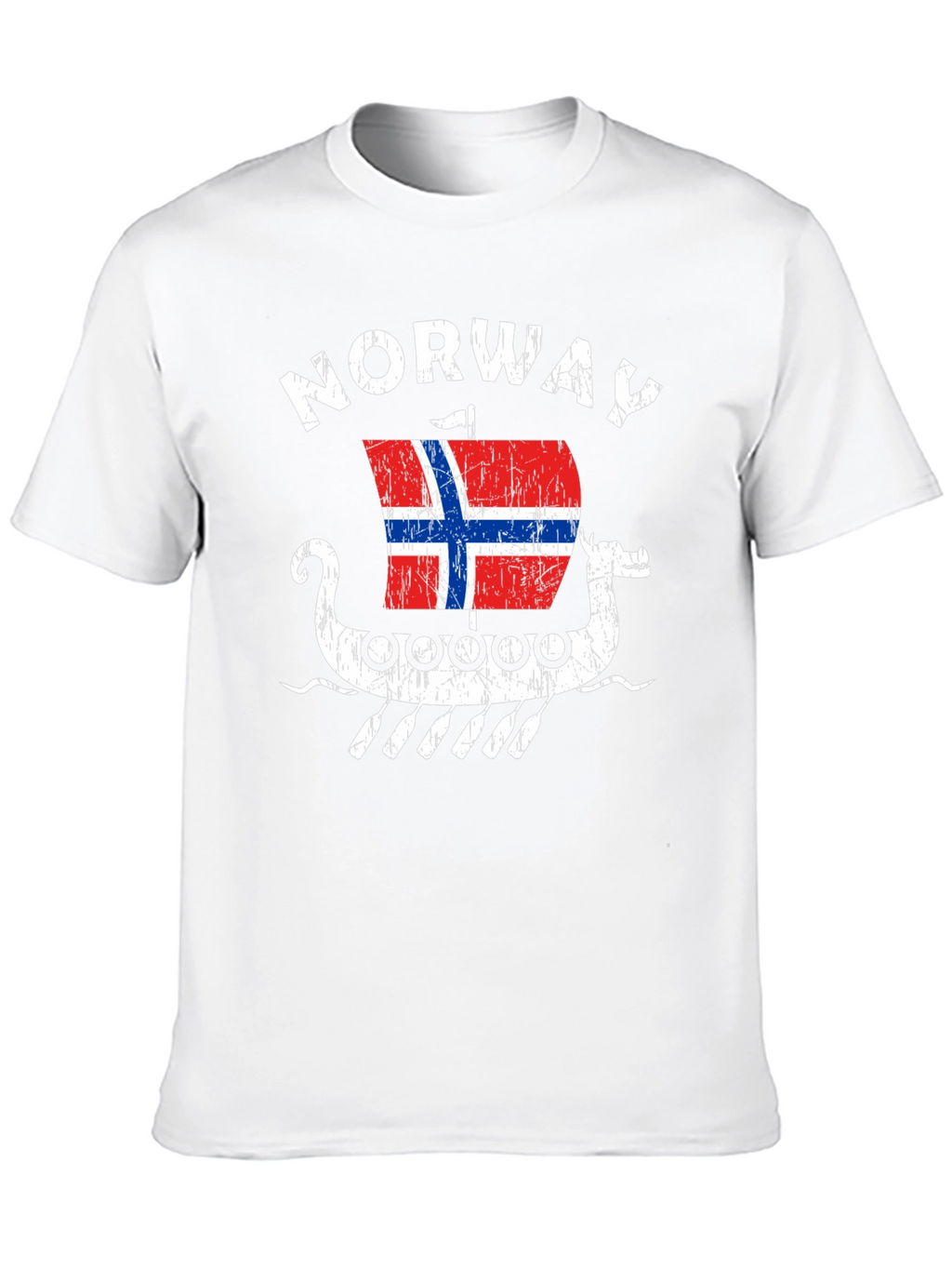 Norway Viking Ship T-Shirt - Mens Black Tee