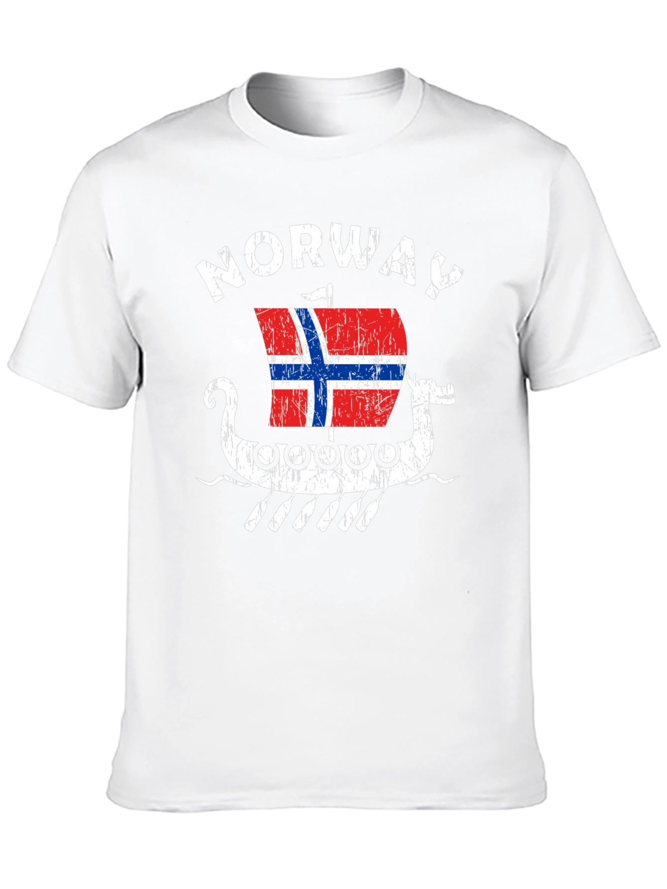 Norway Viking Ship T-Shirt - Mens Black Tee