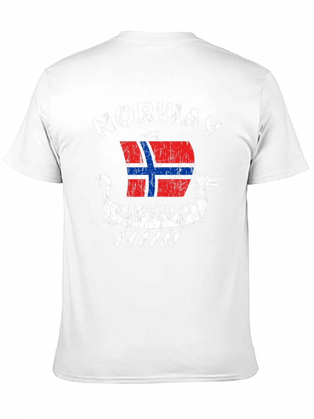Norway Viking Ship T-Shirt - Mens Black Tee