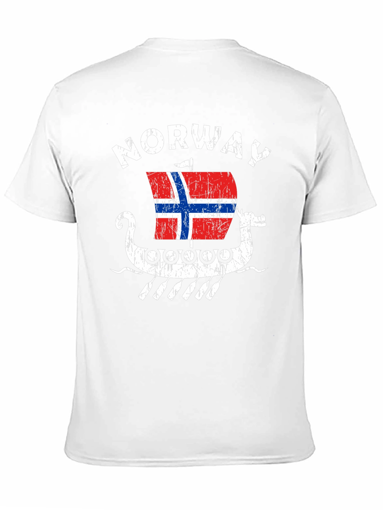 Norway Viking Ship T-Shirt - Mens Black Tee