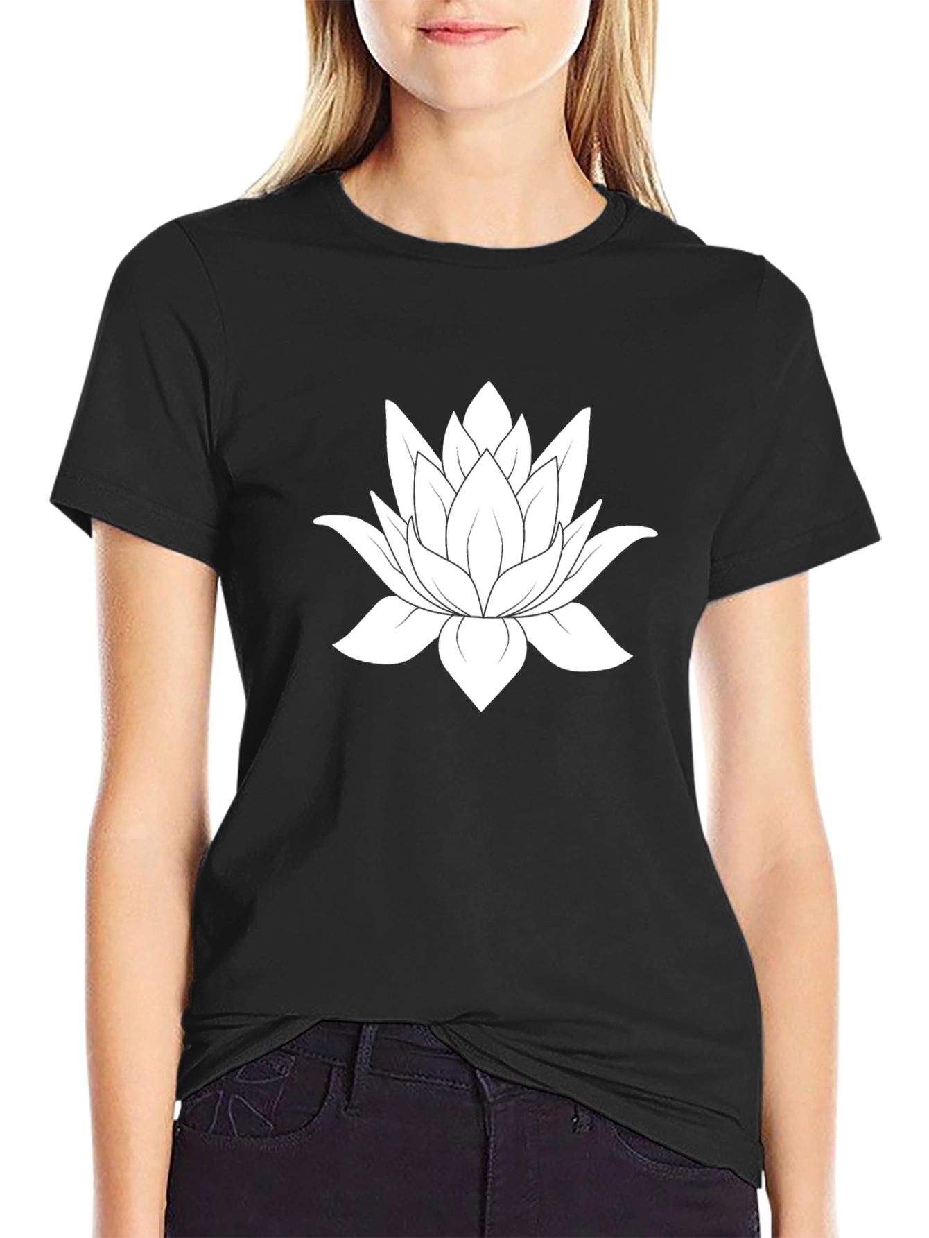 Lotus Flower Graphic Tee - Soft Cotton Blend