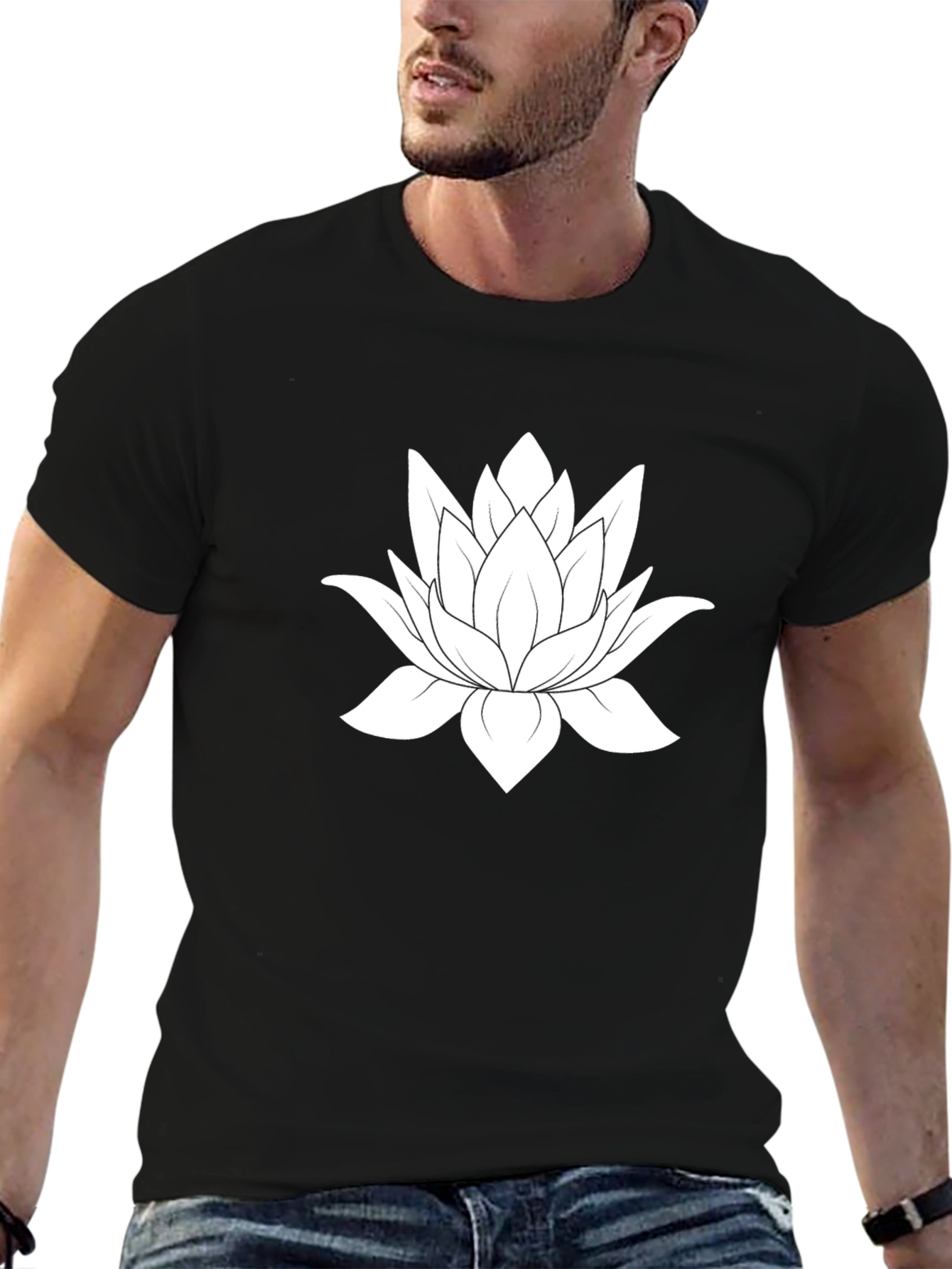 Lotus Flower Graphic Tee - Soft Cotton Blend