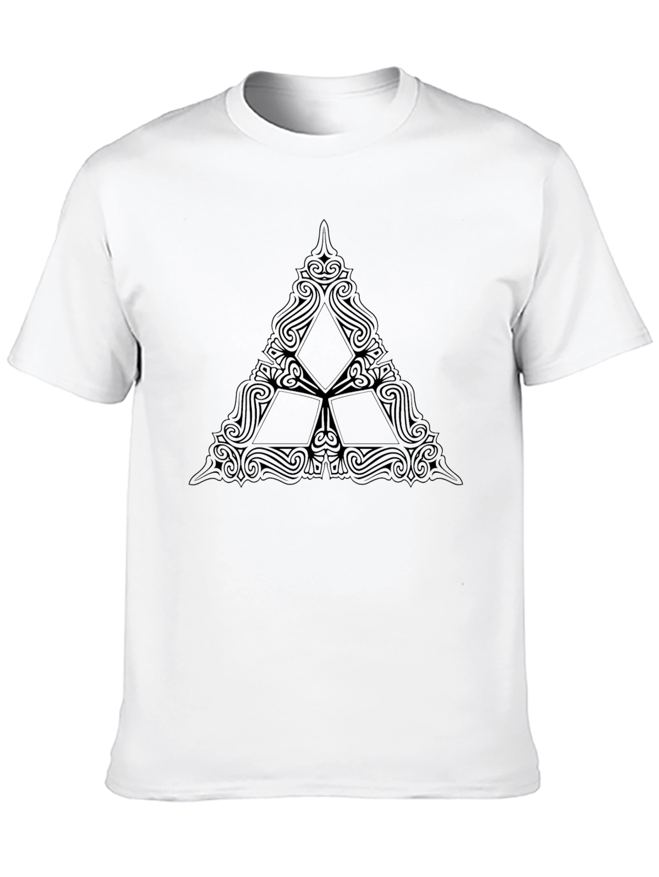 Black Triforce Emblem Tee - Stylish Graphic Print Shirt