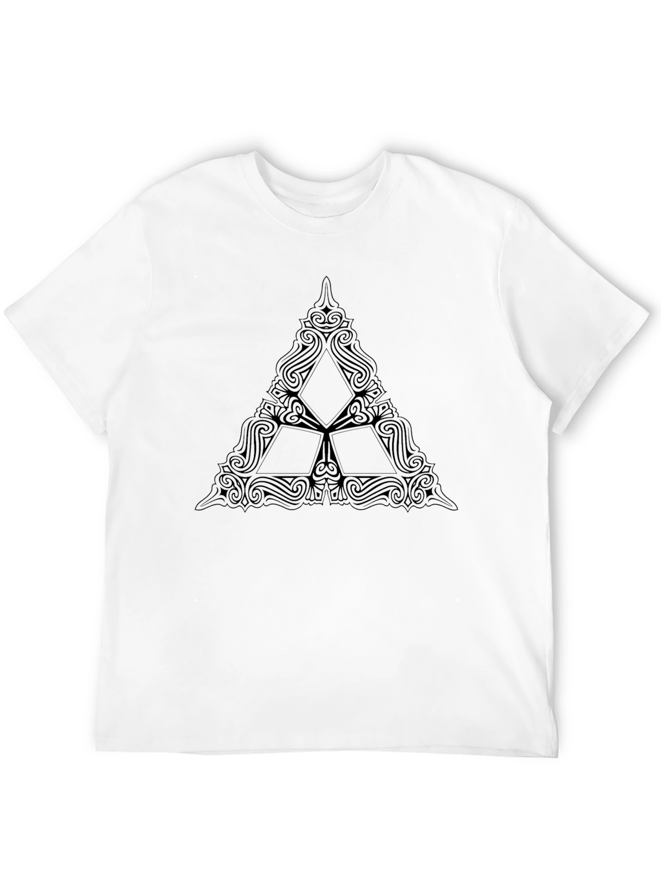 Black Triforce Emblem Tee - Stylish Graphic Print Shirt
