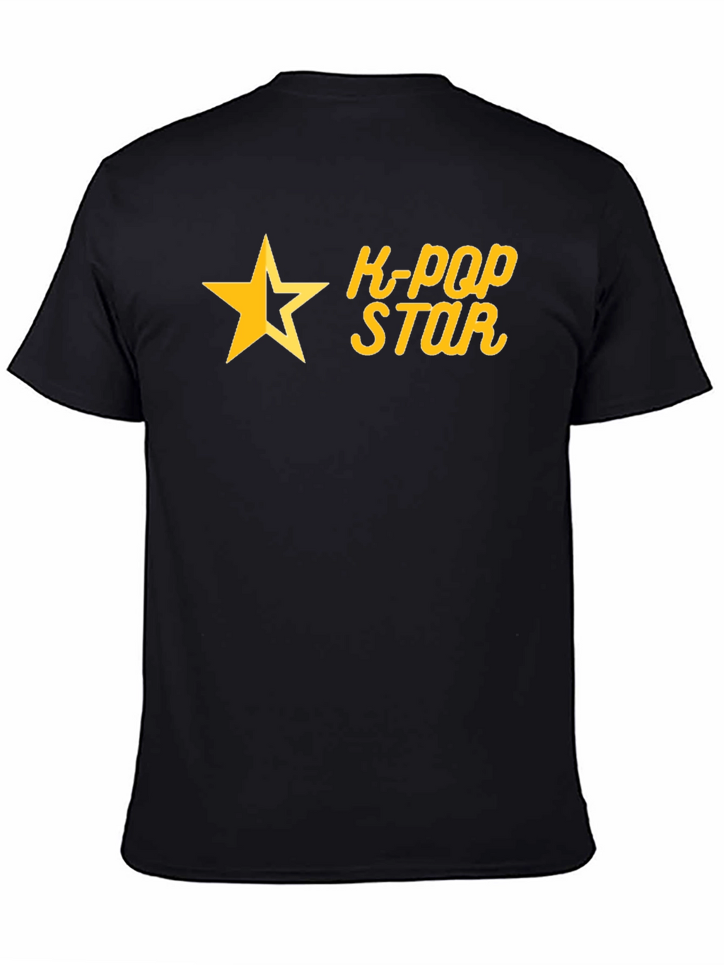 K-Pop Star Graphic Tee - Black Cotton