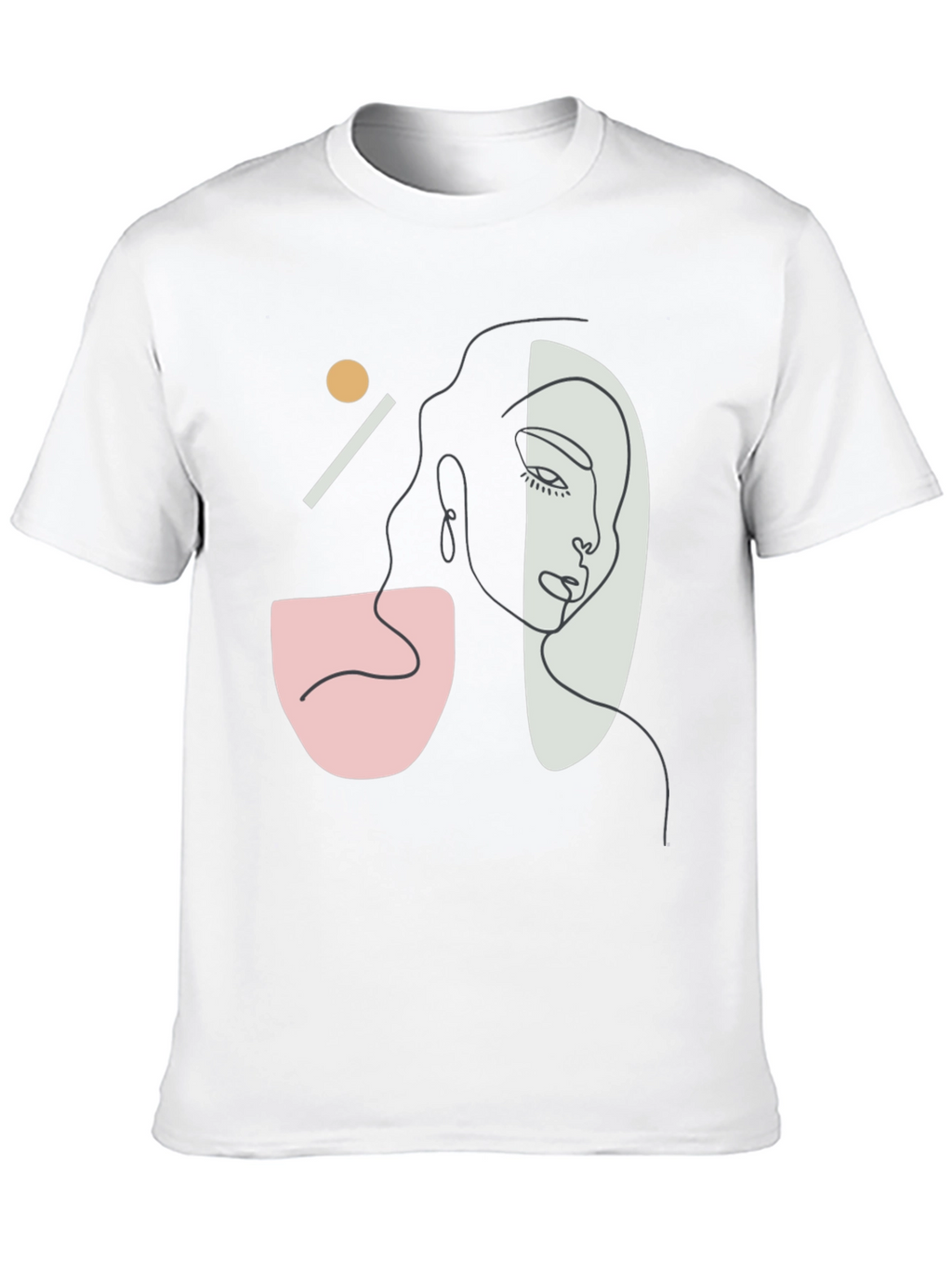Abstract Face Graphic Tee - Modern Art T-Shirt