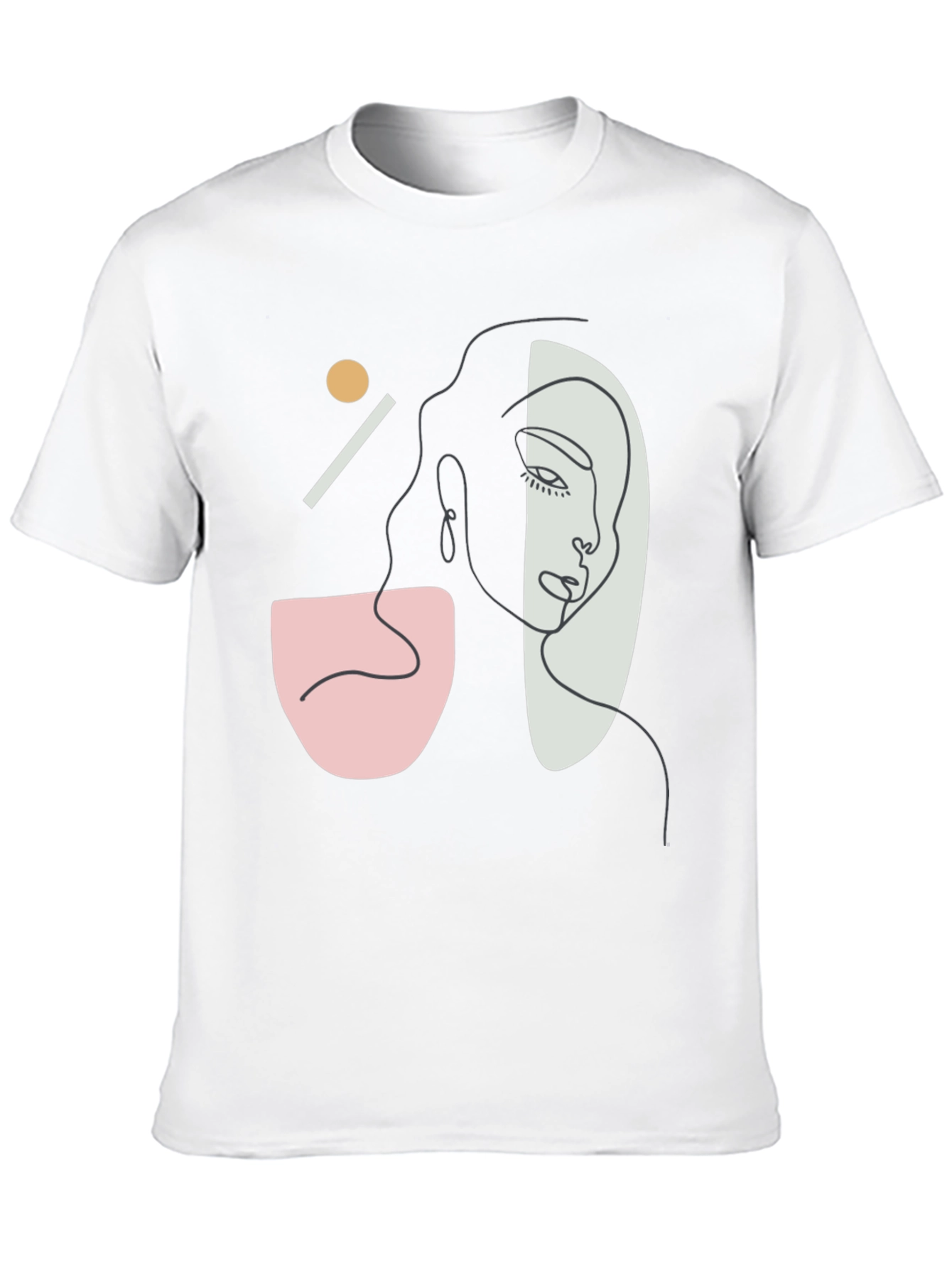 Abstract Face Graphic Tee - Modern Art T-Shirt