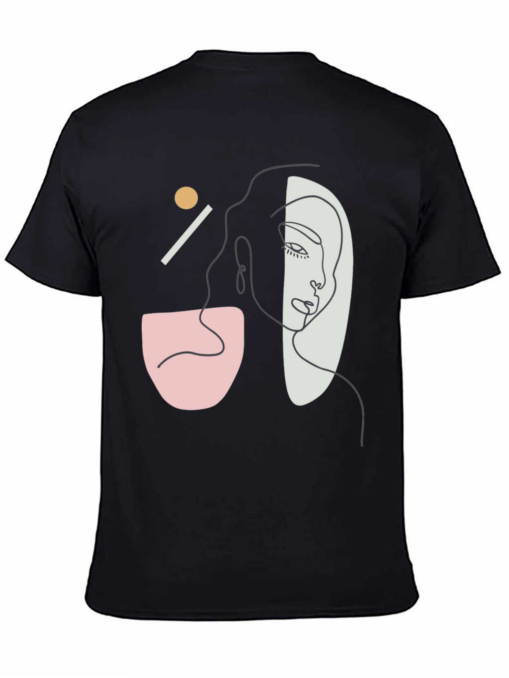 Abstract Face Graphic Tee - Modern Art T-Shirt