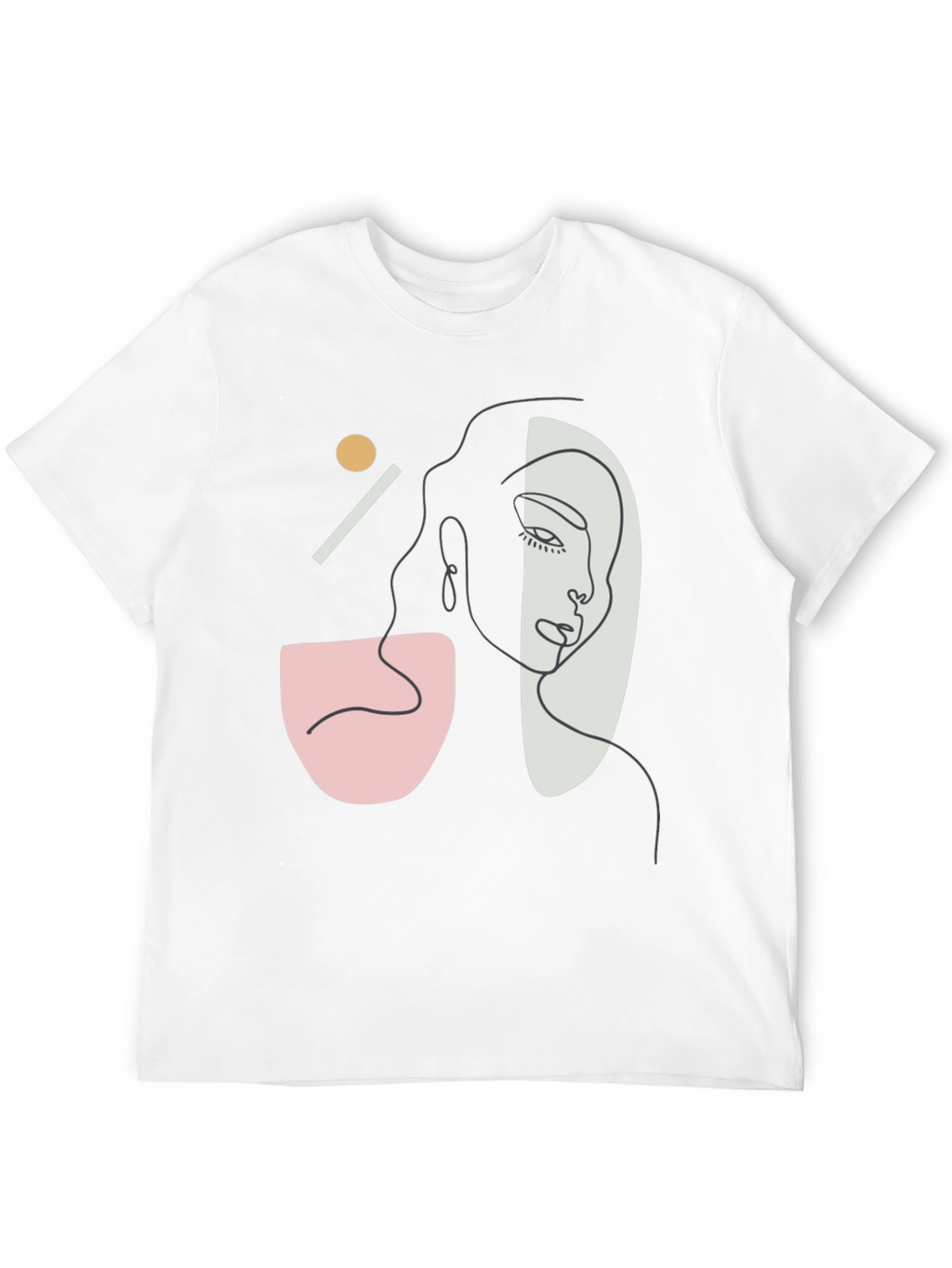 Abstract Face Graphic Tee - Modern Art T-Shirt