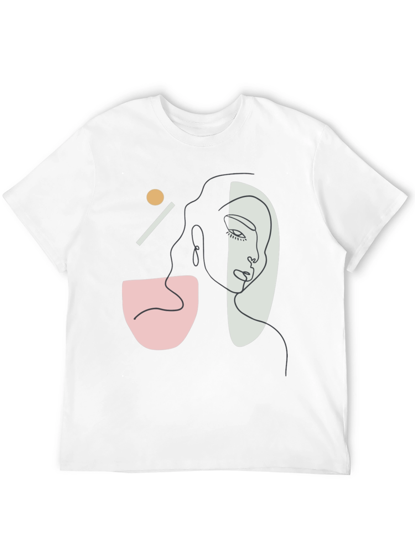Abstract Face Graphic Tee - Modern Art T-Shirt