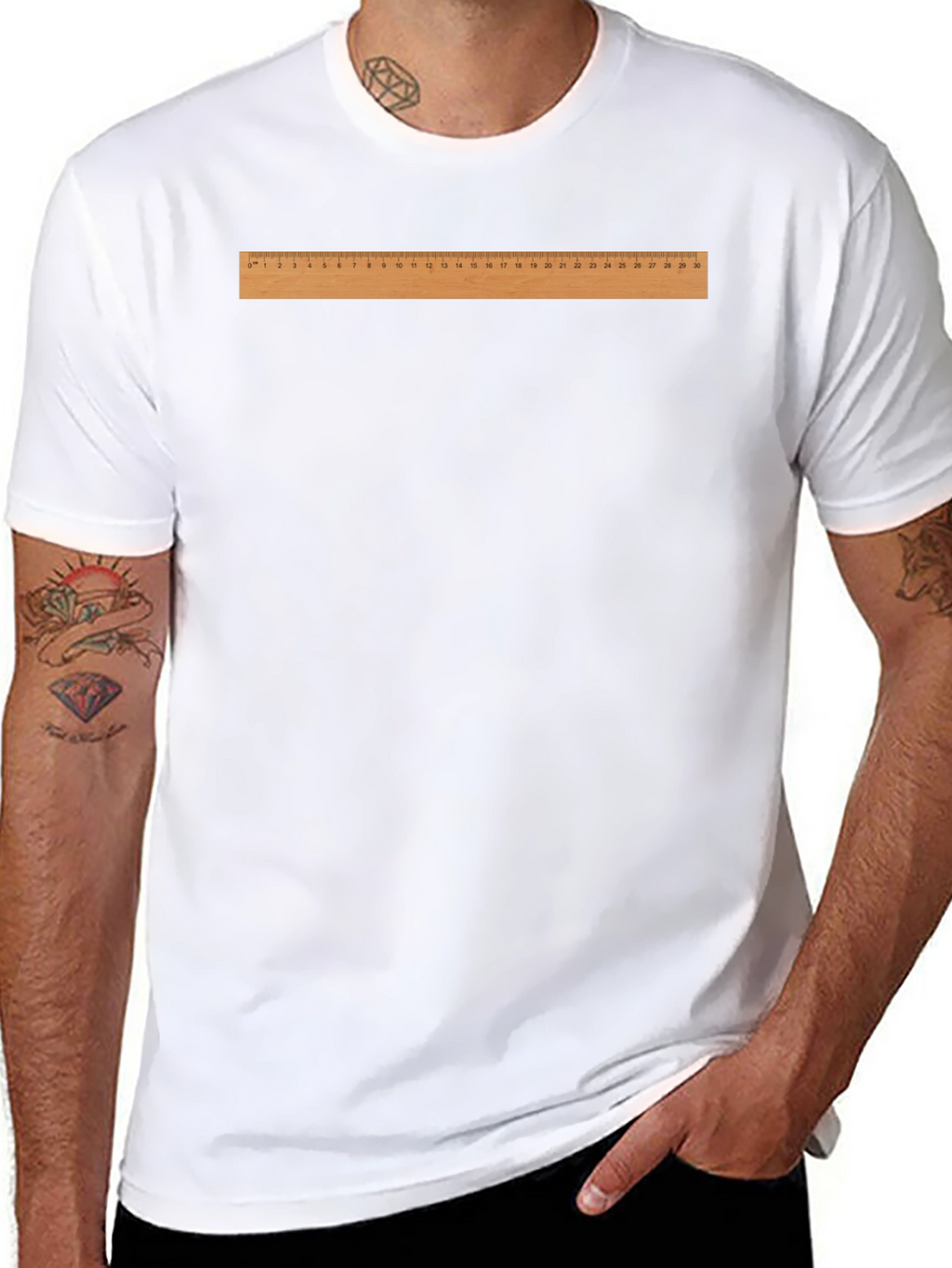 Ruler Graphic T-Shirt - Funny Measurement Tee