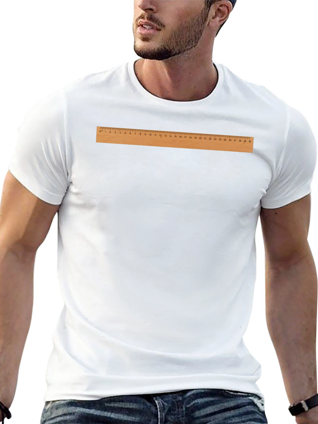 Ruler Graphic T-Shirt - Funny Measurement Tee