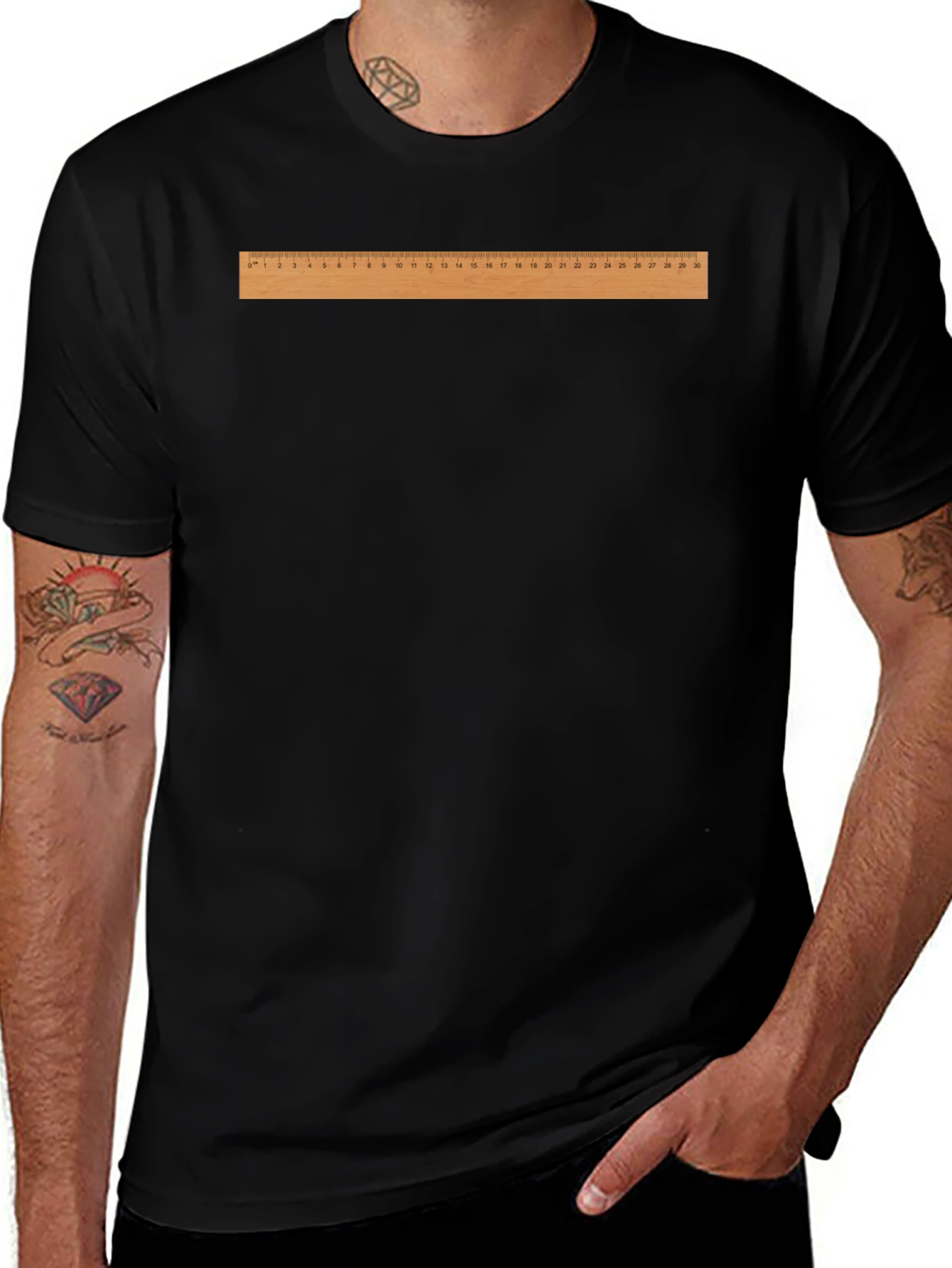Ruler Graphic T-Shirt - Funny Measurement Tee