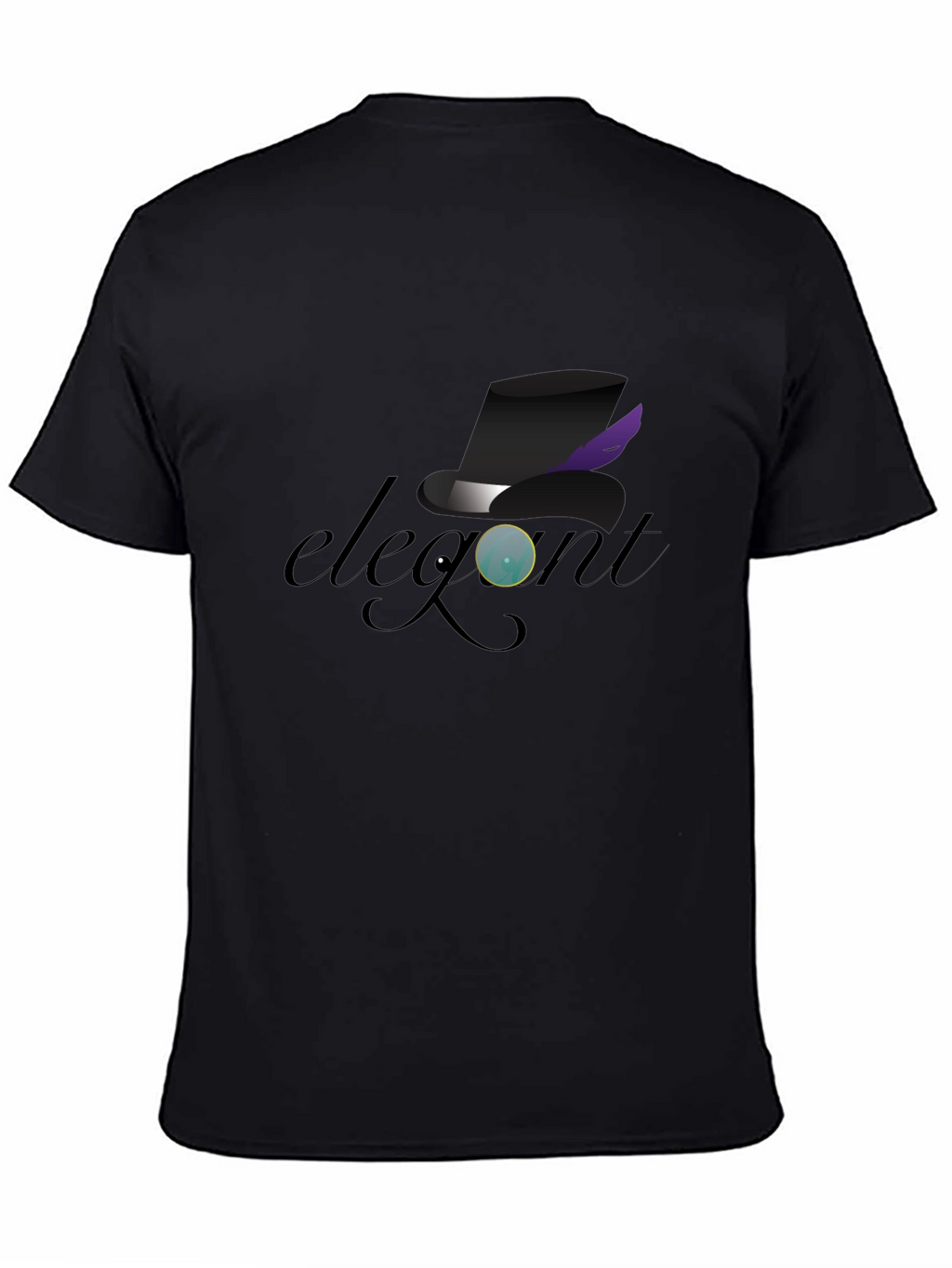 Elegant Top Hat Monocle Graphic T-Shirt