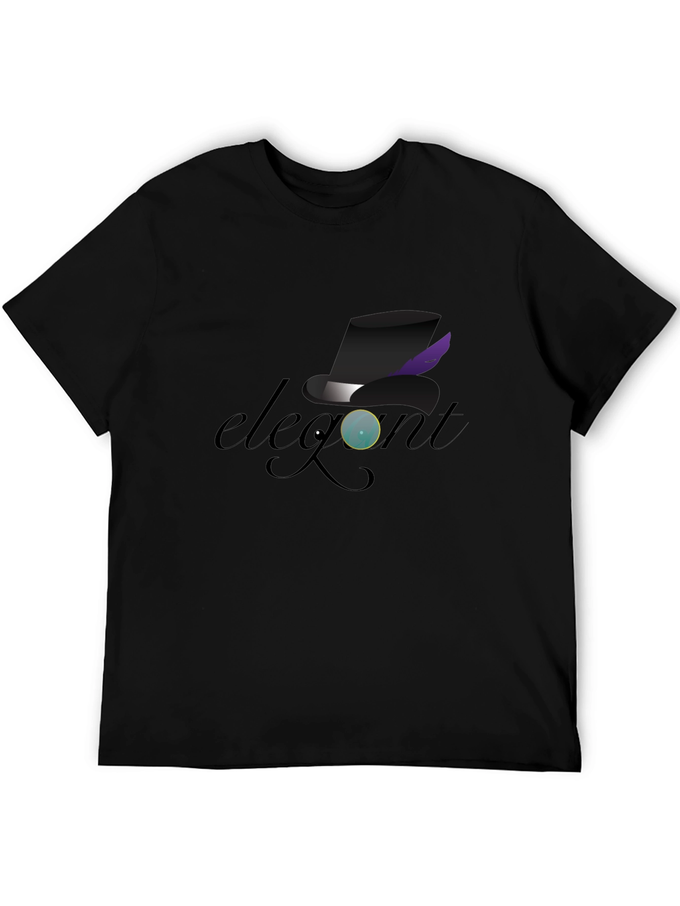 Elegant Top Hat Monocle Graphic T-Shirt