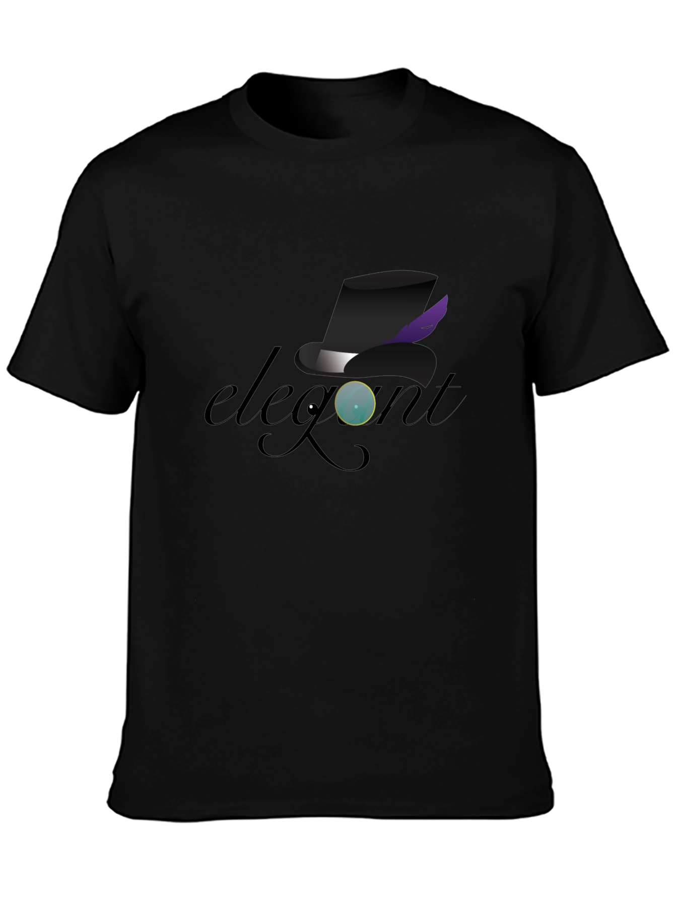 Elegant Top Hat Monocle Graphic T-Shirt