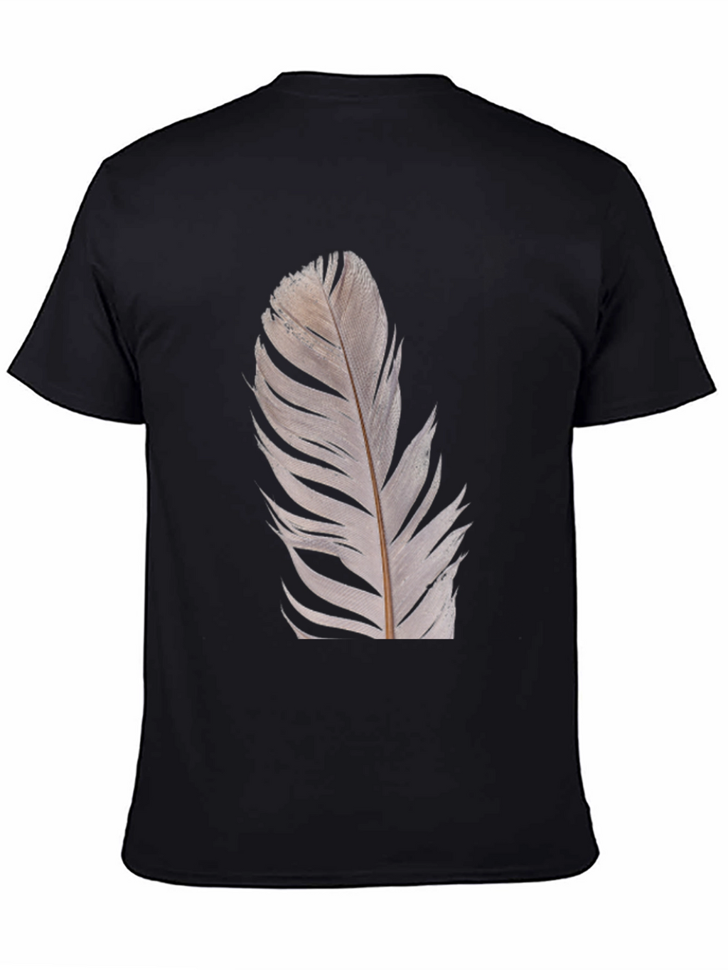 Feather Graphic Black T-Shirt | Modern Unisex Tee
