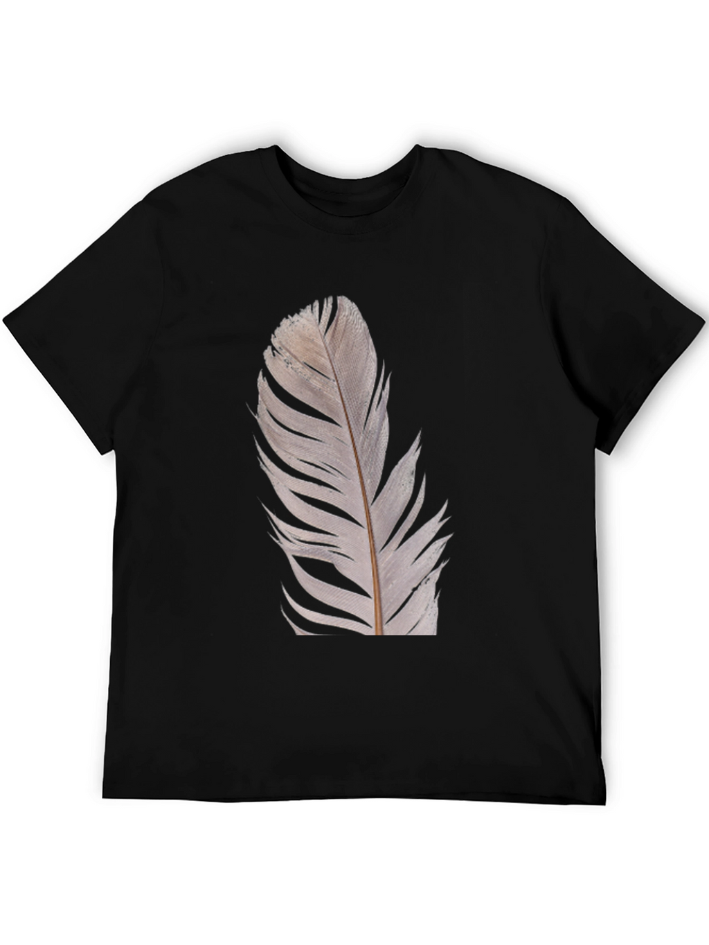 Feather Graphic Black T-Shirt | Modern Unisex Tee
