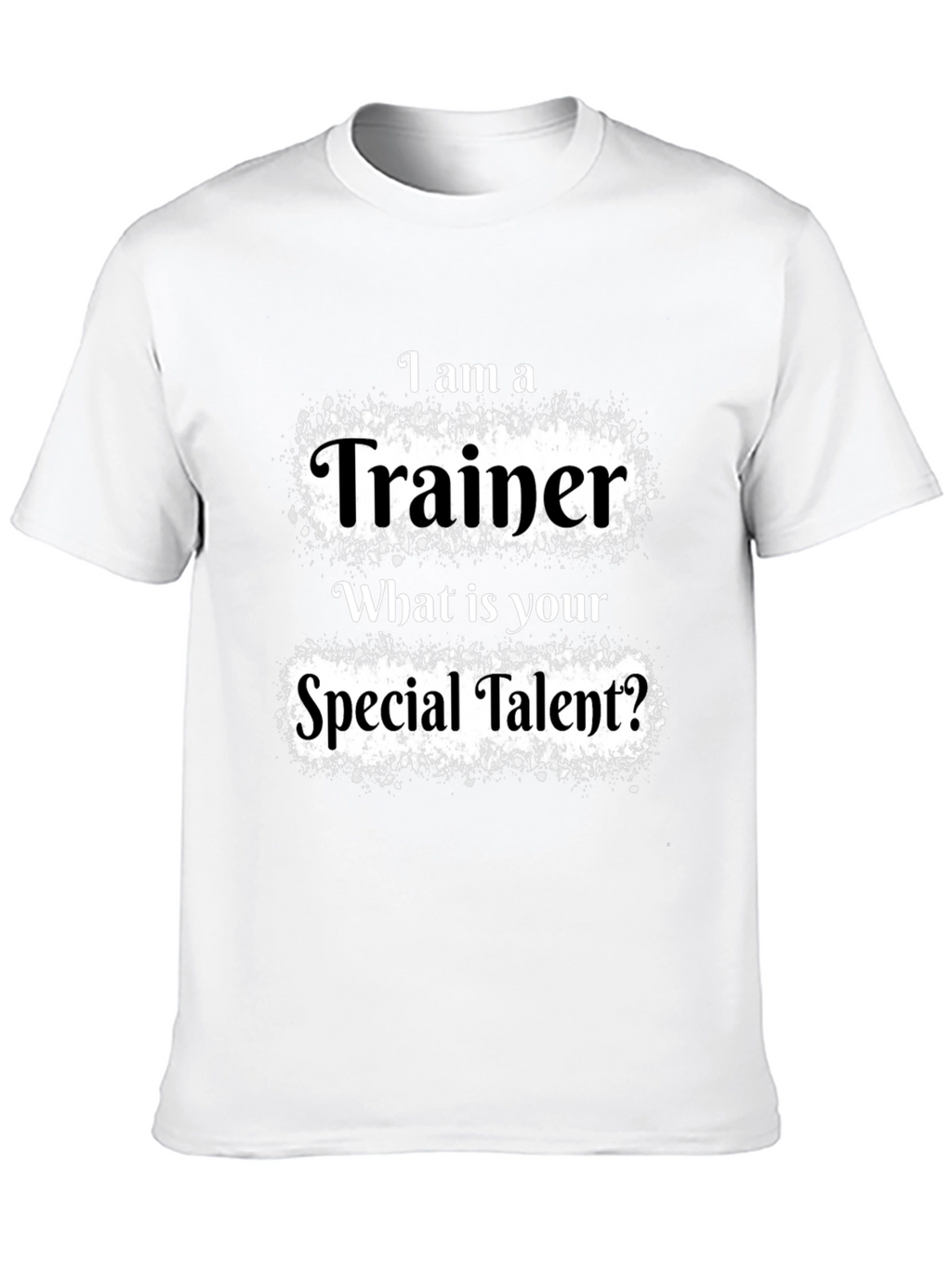 Trainer Special Talent Graphic Tee - Black Cotton T-Shirt