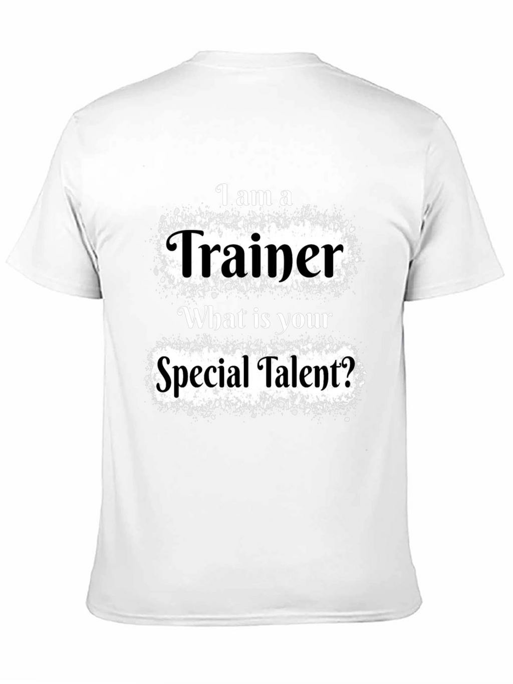Trainer Special Talent Graphic Tee - Black Cotton T-Shirt