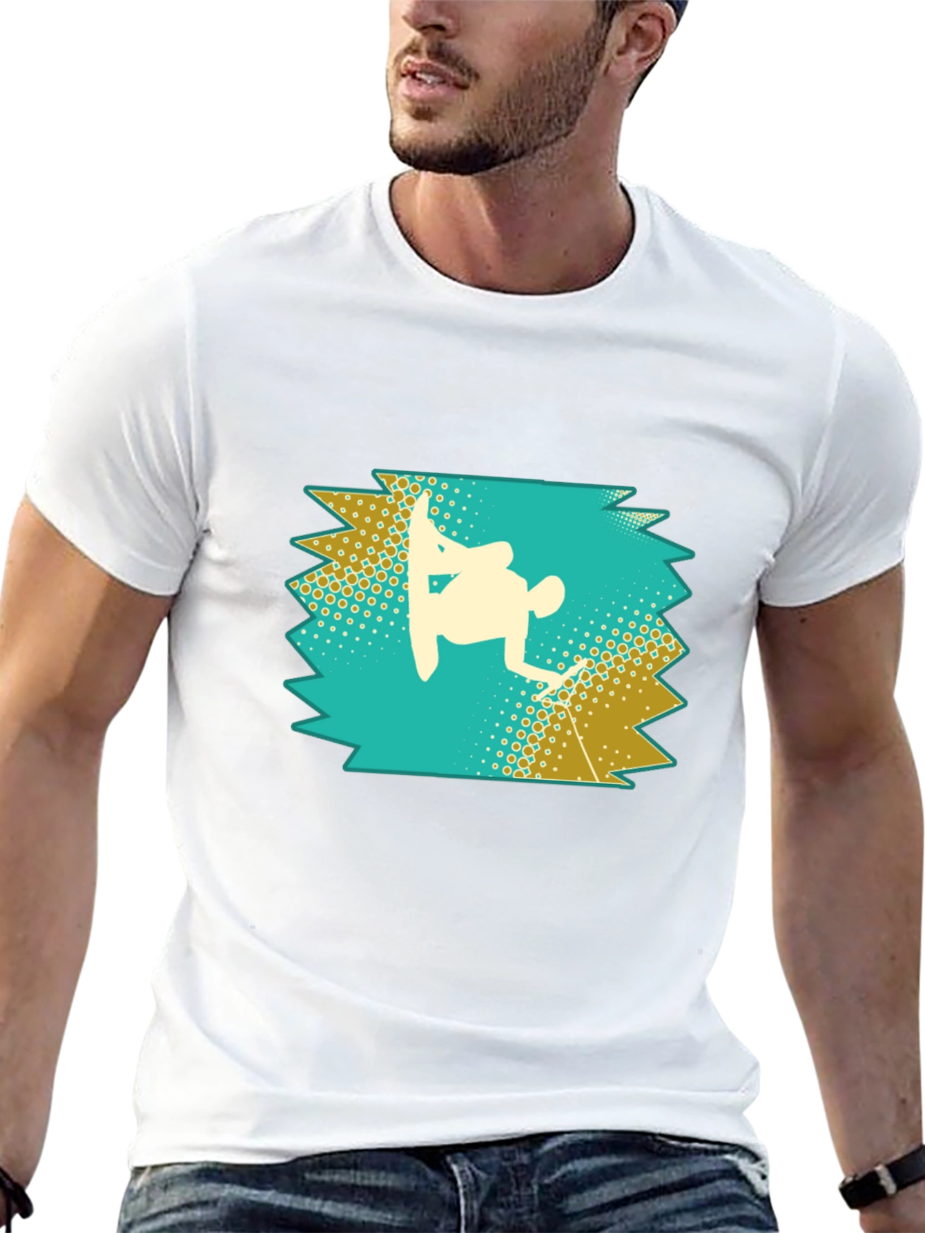 Snowboarder Silhouette Graphic Tee