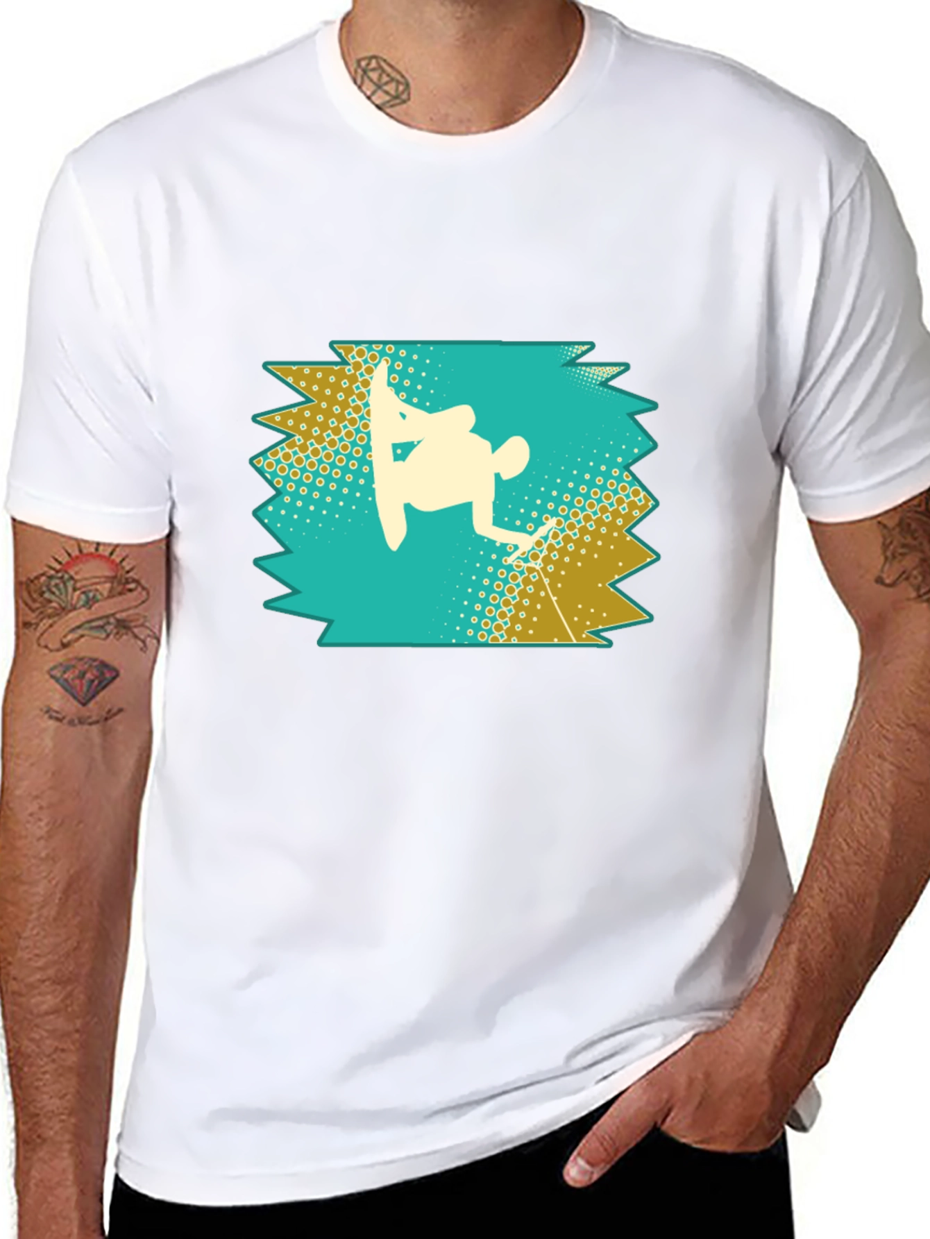 Snowboarder Silhouette Graphic Tee