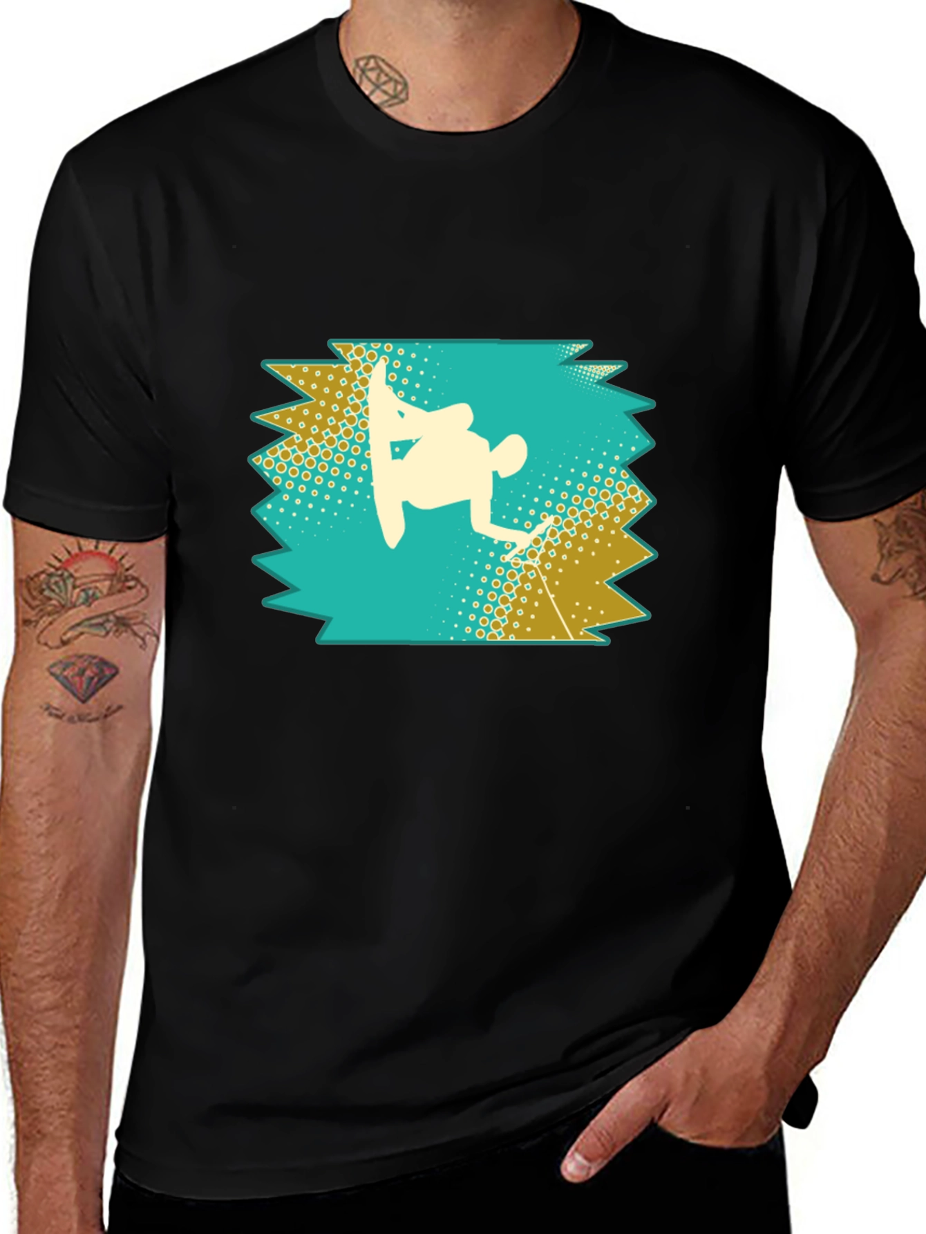 Snowboarder Silhouette Graphic Tee