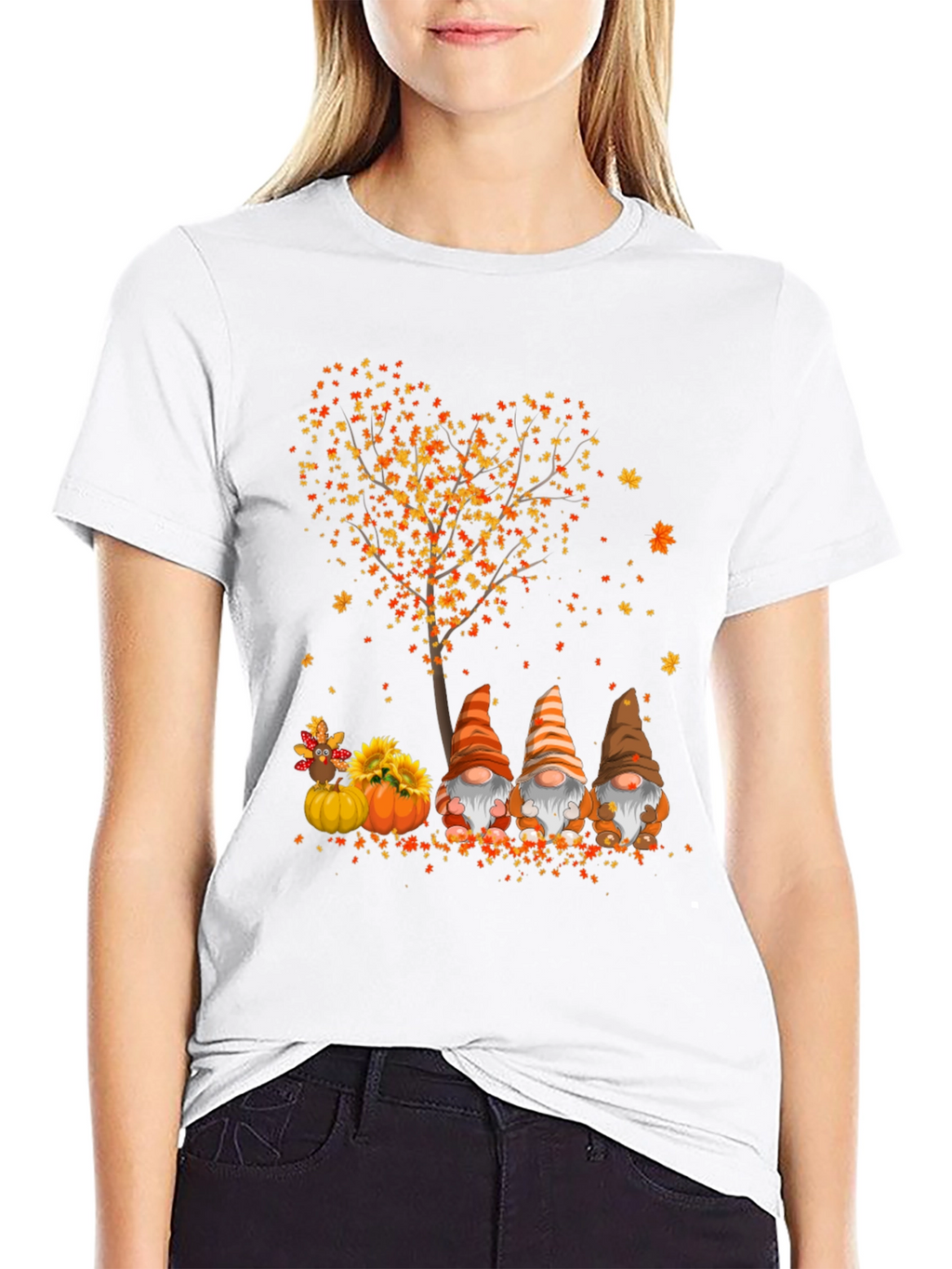 Fall Gnomes Thanksgiving T-Shirt - Cute Autumn Design