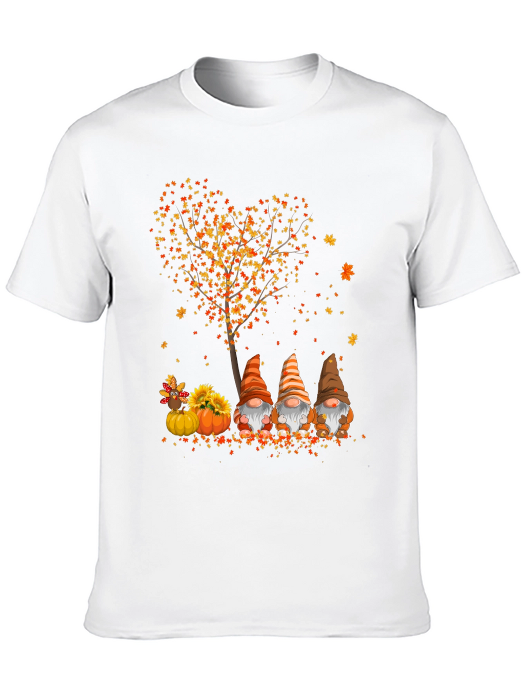 Fall Gnomes Thanksgiving T-Shirt - Cute Autumn Design