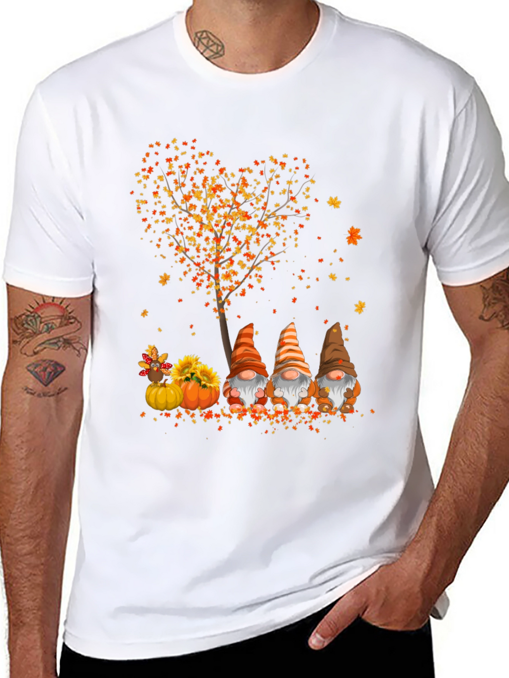 Fall Gnomes Thanksgiving T-Shirt - Cute Autumn Design