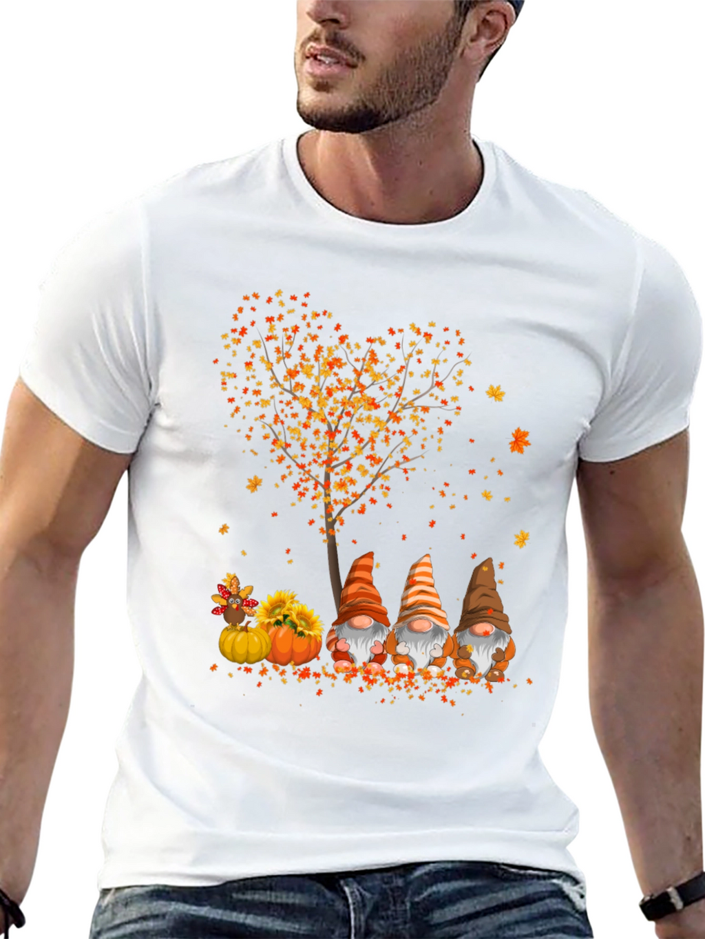 Fall Gnomes Thanksgiving T-Shirt - Cute Autumn Design