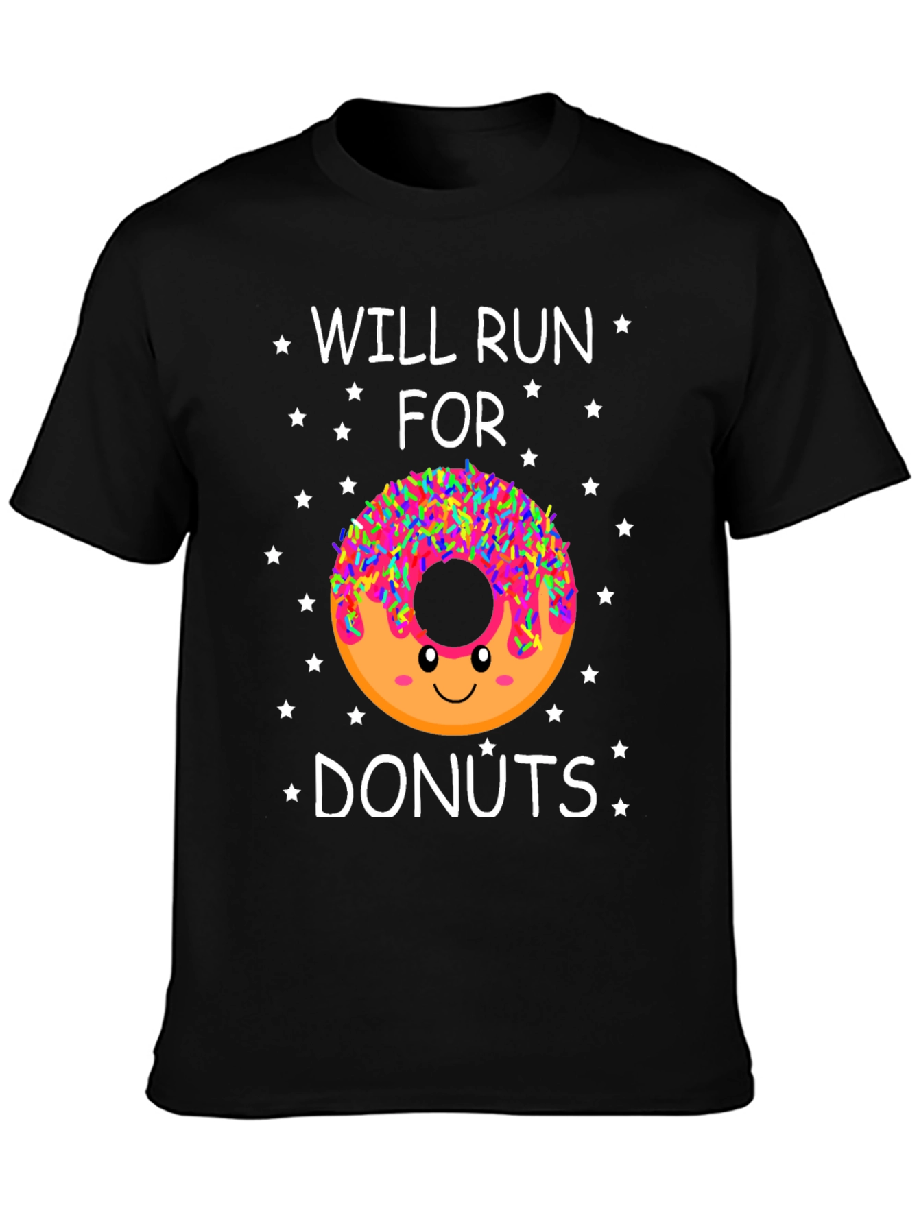 Will Run for Donuts T-Shirt - Funny Dessert Lover Tee