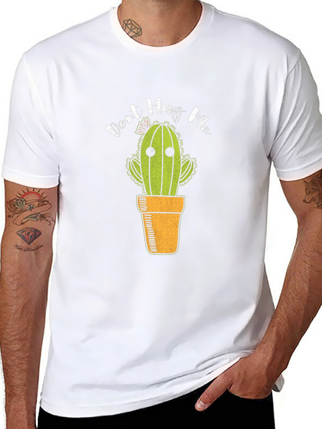 Dont Hug Me Cactus Graphic T-Shirt