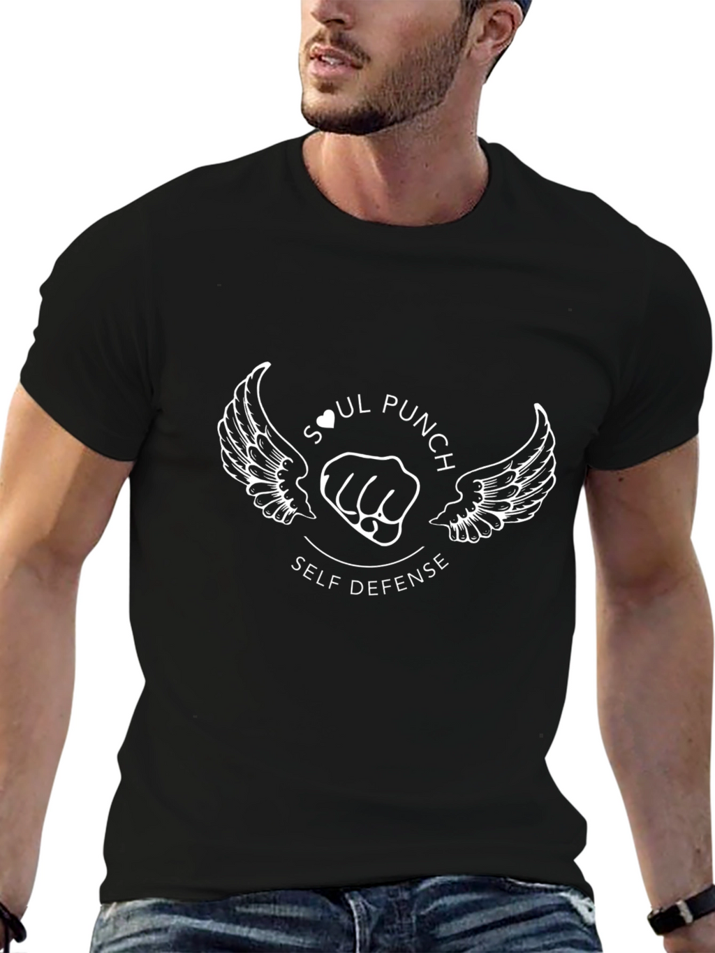 Soul Punch Self Defense Black T-Shirt