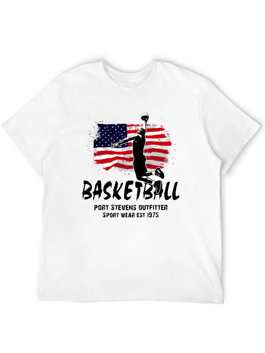 Basketball USA Flag Graphic T-Shirt