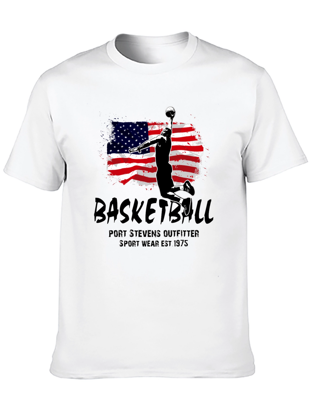 Basketball USA Flag Graphic T-Shirt