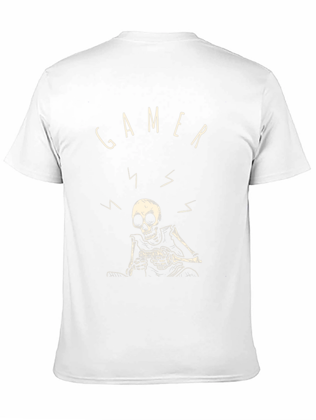 Gamer Skeleton Graphic Tee - Black