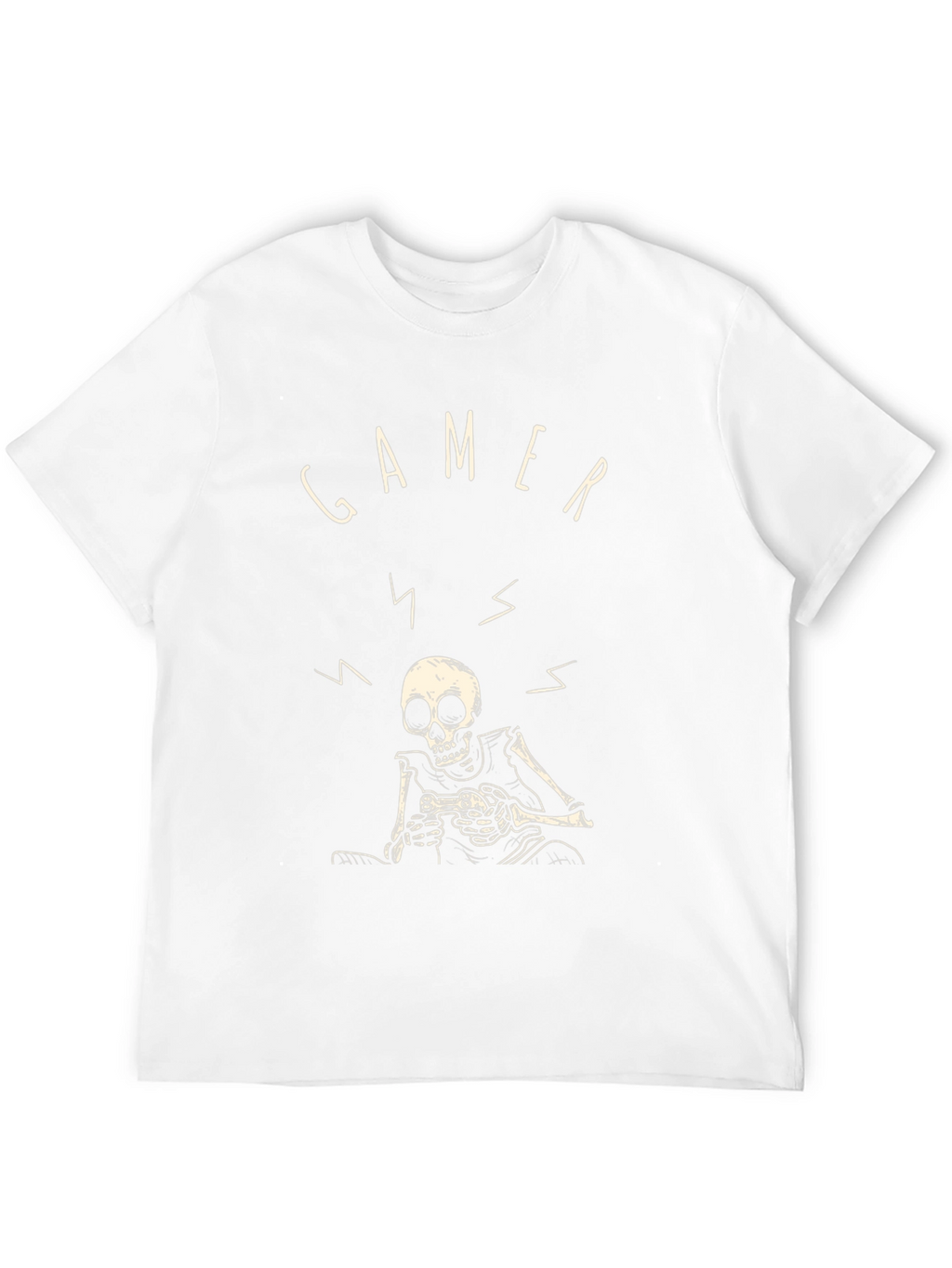 Gamer Skeleton Graphic Tee - Black