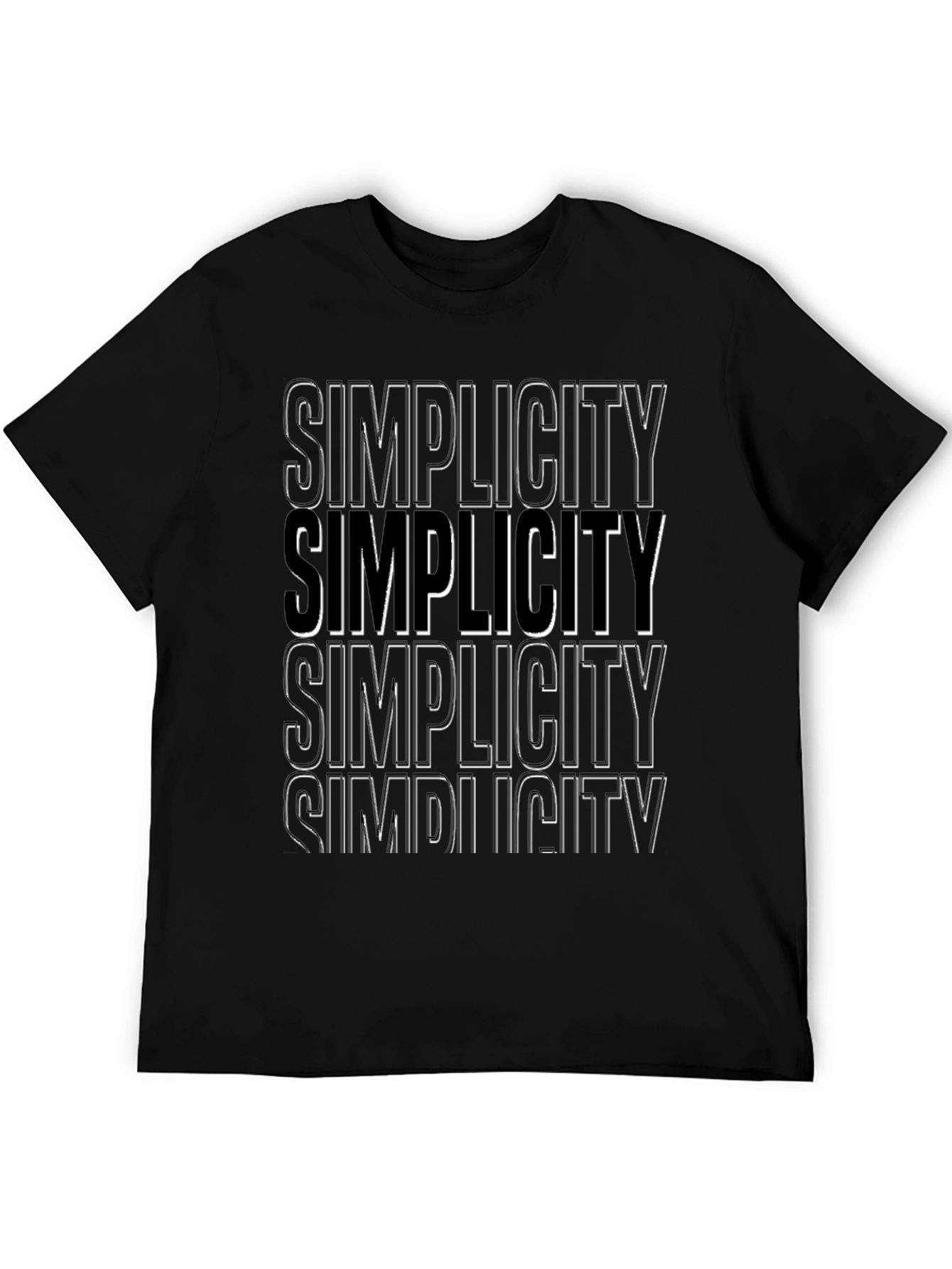 Simplicity Text Graphic Black Tee