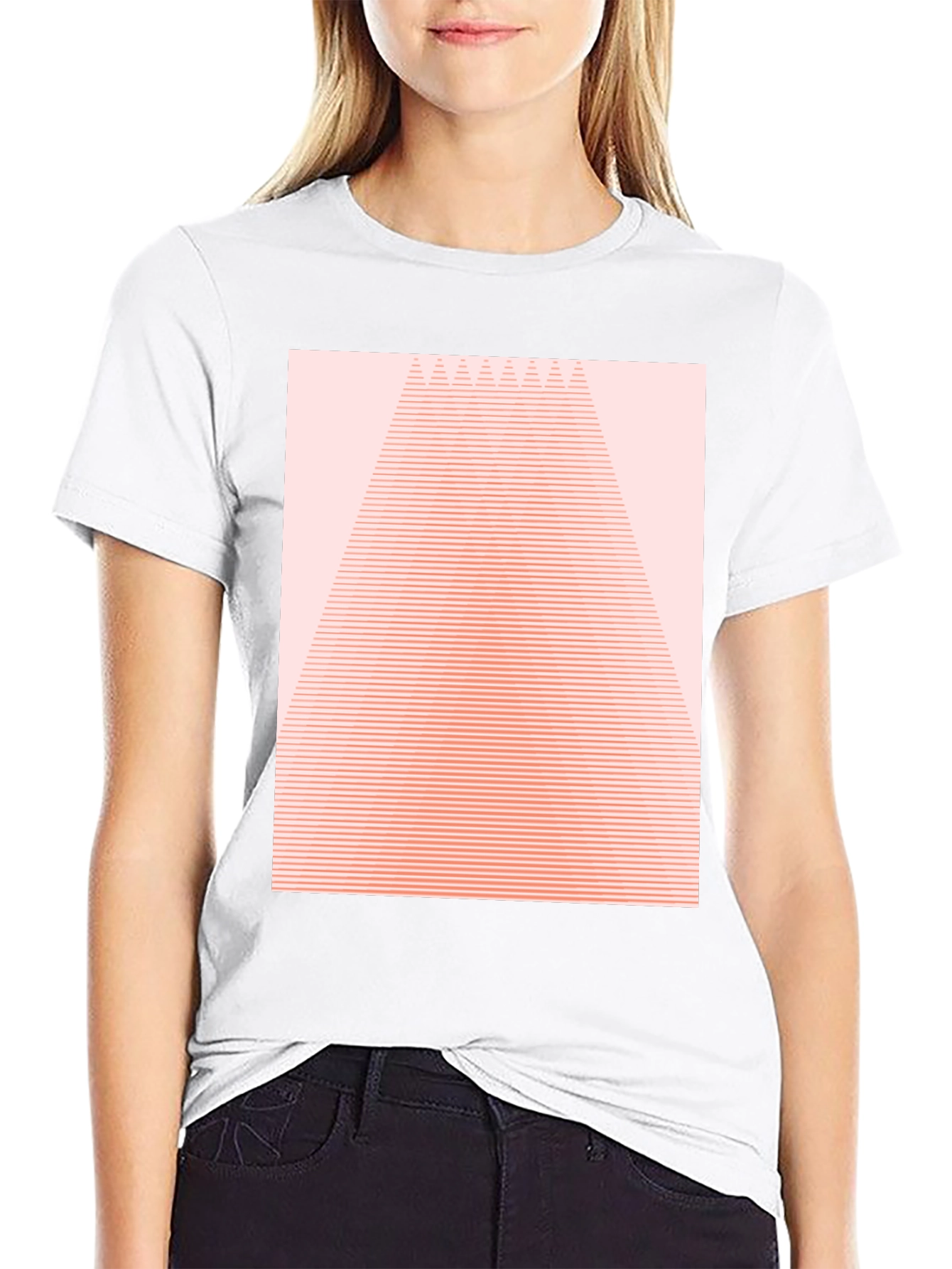 Geometric Lines Graphic Tee - Modern Style