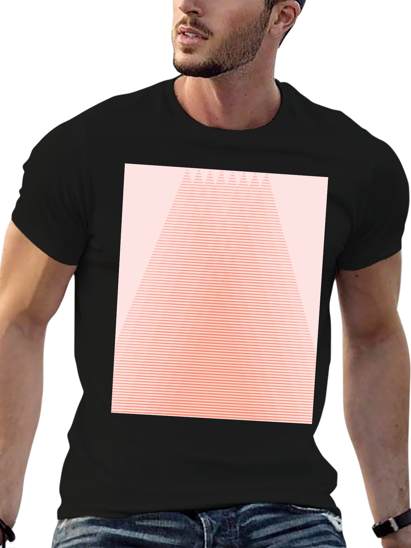 Geometric Lines Graphic Tee - Modern Style