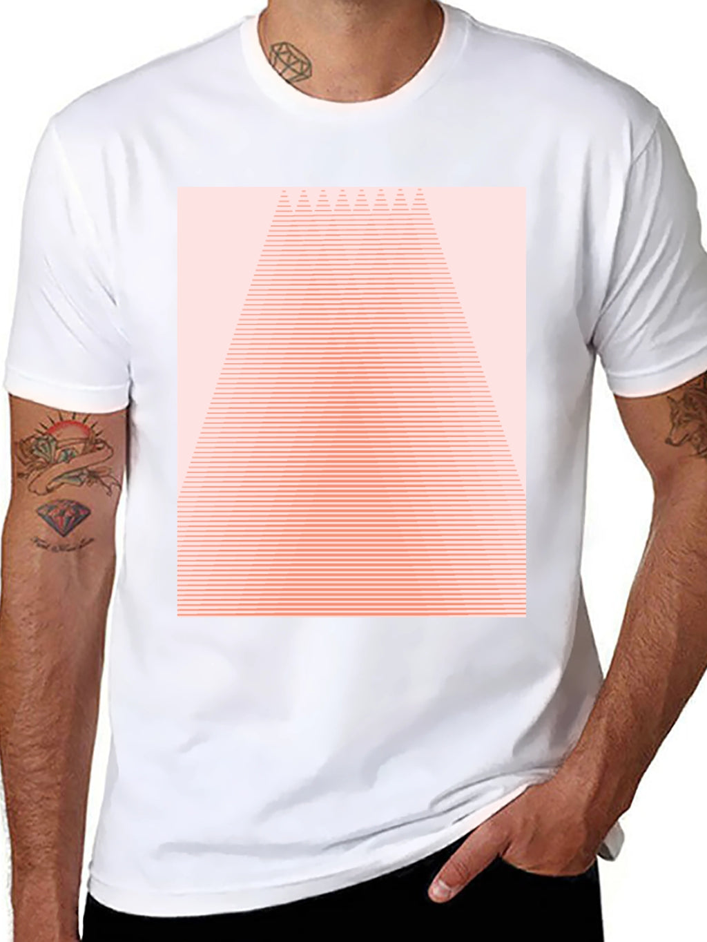 Geometric Lines Graphic Tee - Modern Style