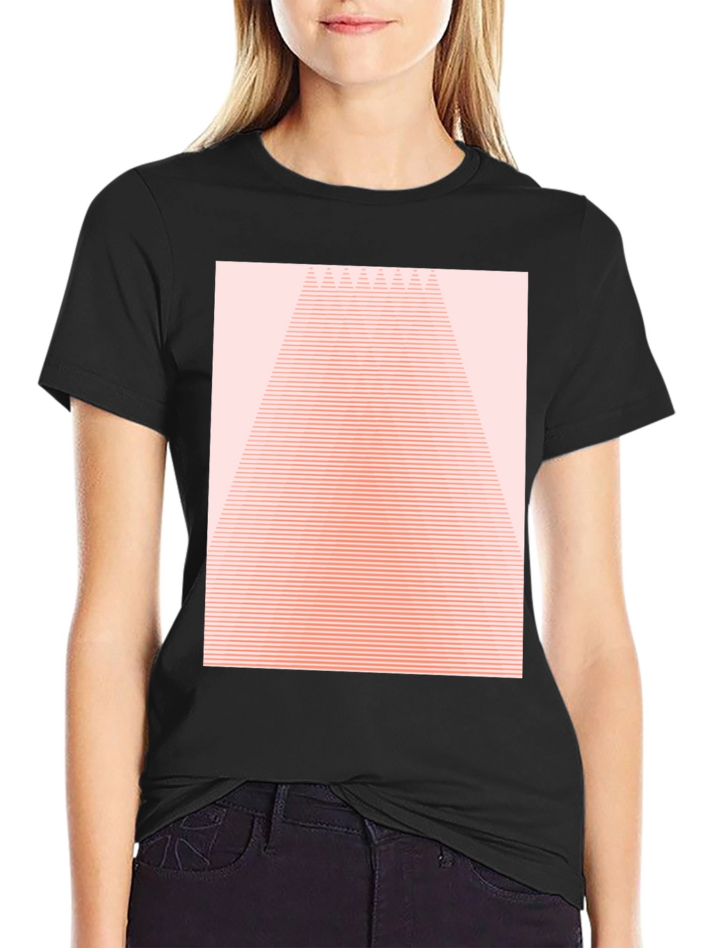 Geometric Lines Graphic Tee - Modern Style