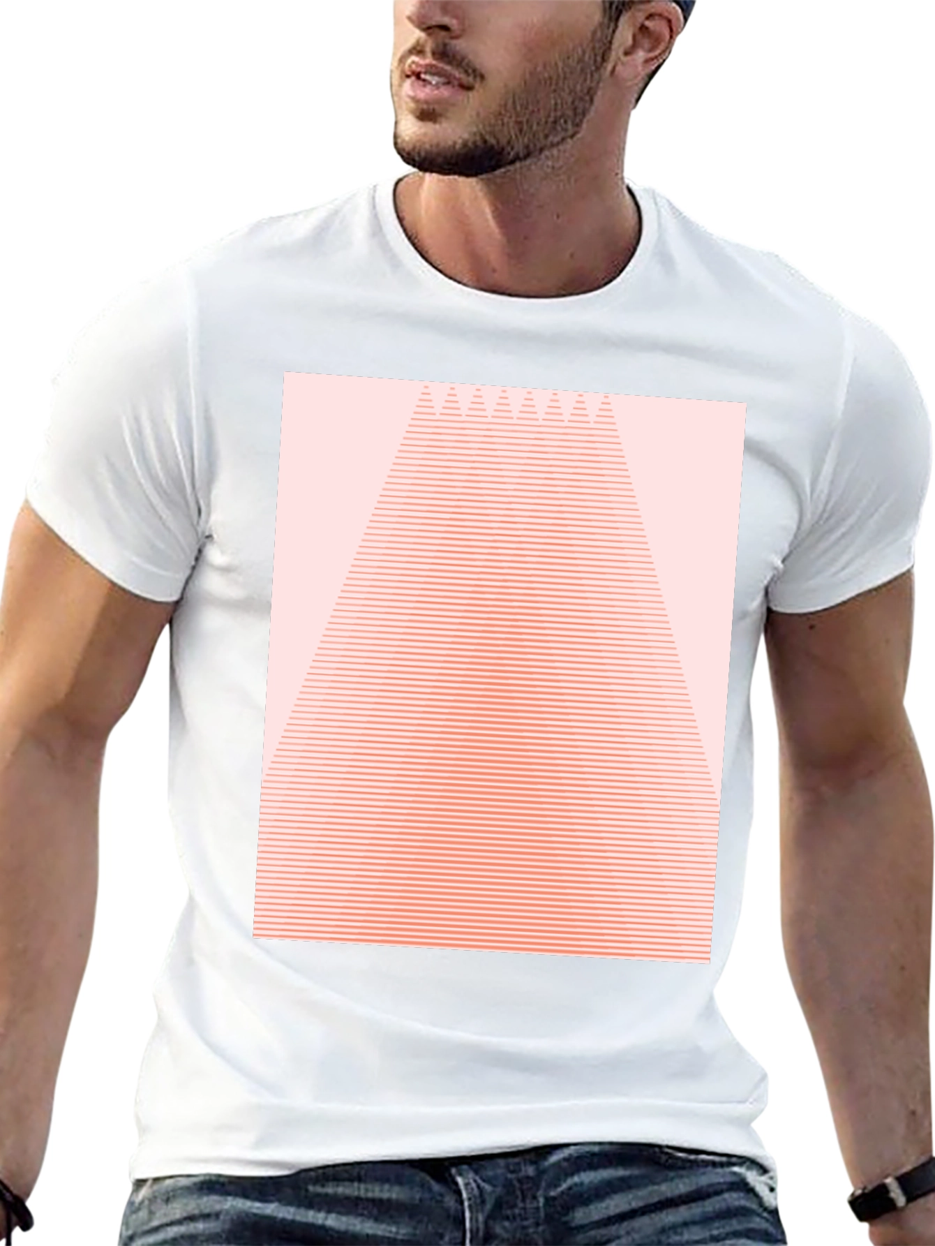 Geometric Lines Graphic Tee - Modern Style