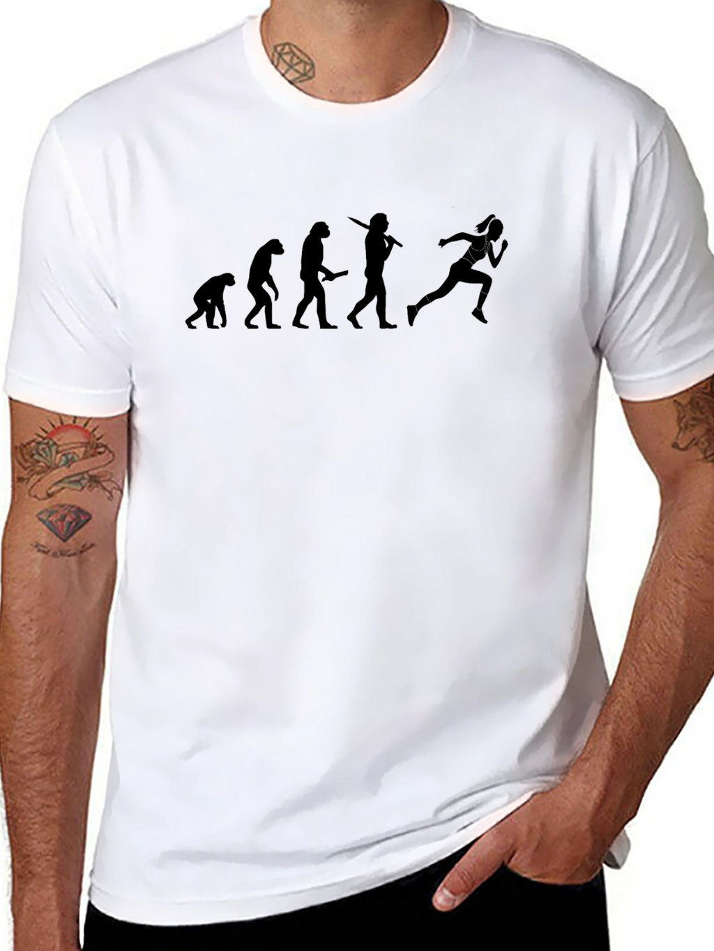 Evolution of a Runner Black T-Shirt