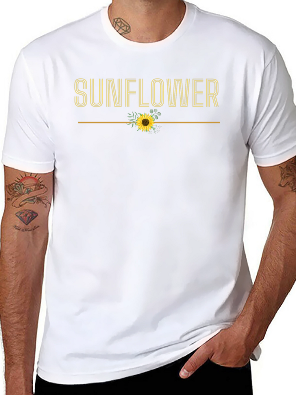 Sunflower Graphic Tee - Trendy Floral Design